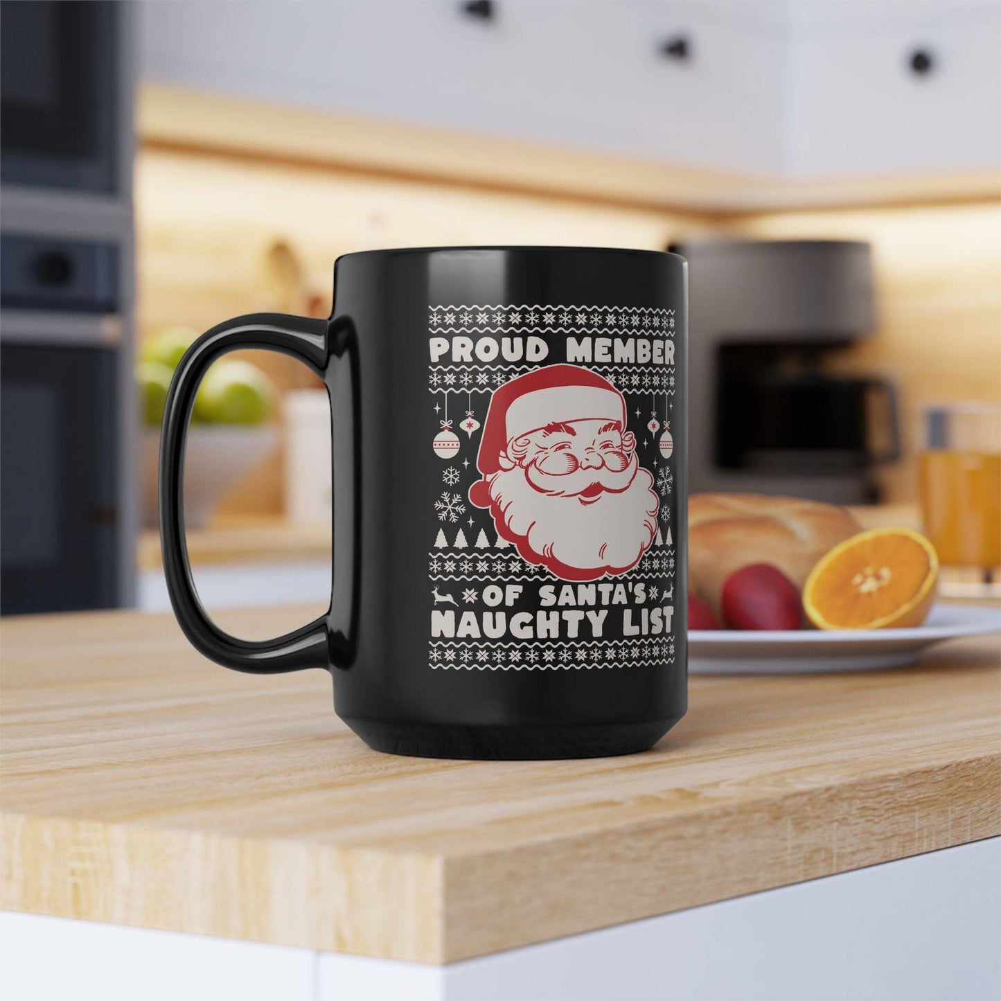 Proud Member of Santa's Naughty List Mug - Funny 15oz Christmas Coffee Cup - Goateez Style