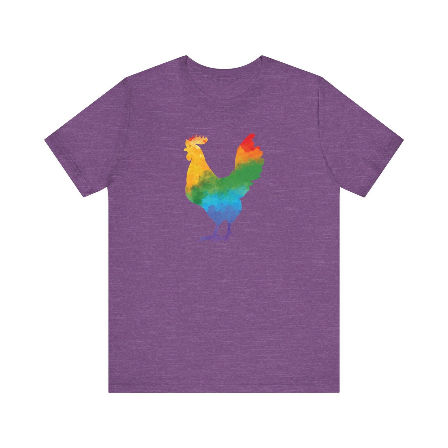 Rainbow Pride Rooster T-Shirt - Colorful LGBTQ Cock Pun Tee - Goateez Style