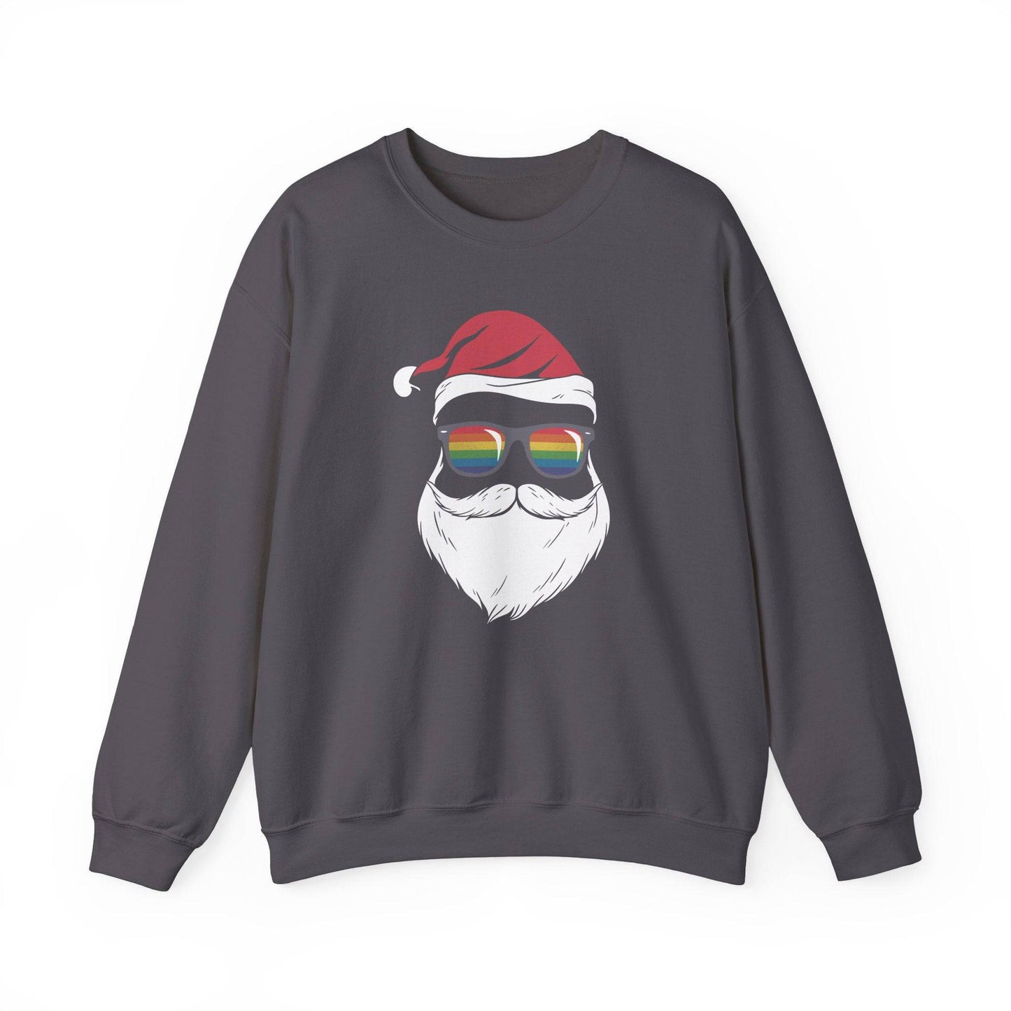 Rainbow Santa Sweatshirt - Fun LGBTQ Christmas Holiday Design - Goateez Style