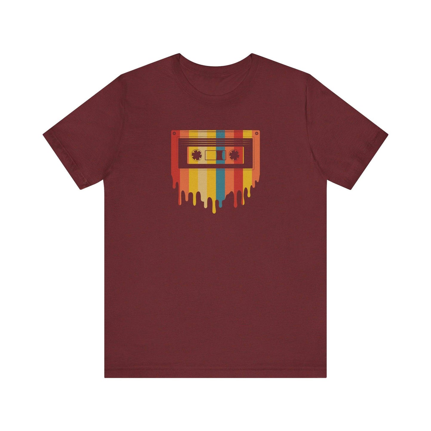 Retro Cassette Tape T-Shirt - Dripping Colors Design - Goateez Style