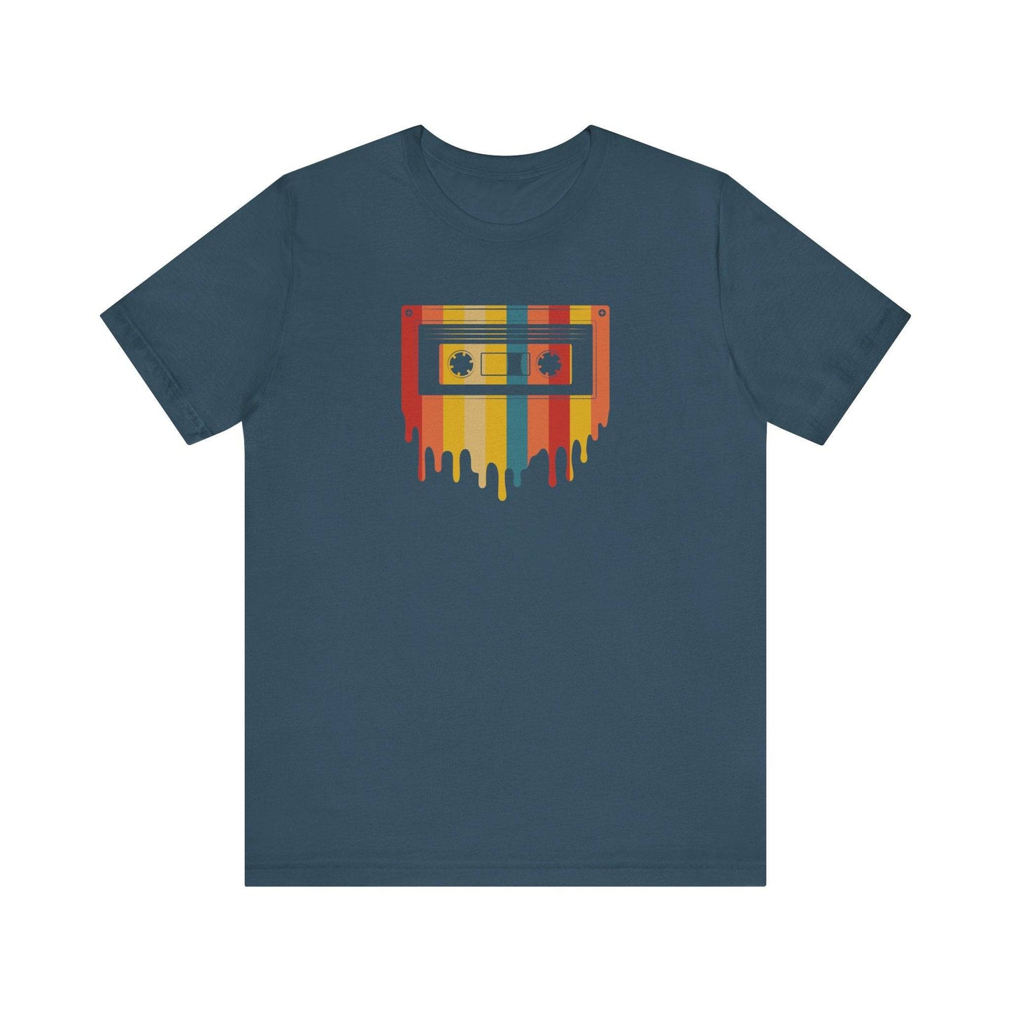 Retro Cassette Tape T-Shirt - Dripping Colors Design - Goateez Style