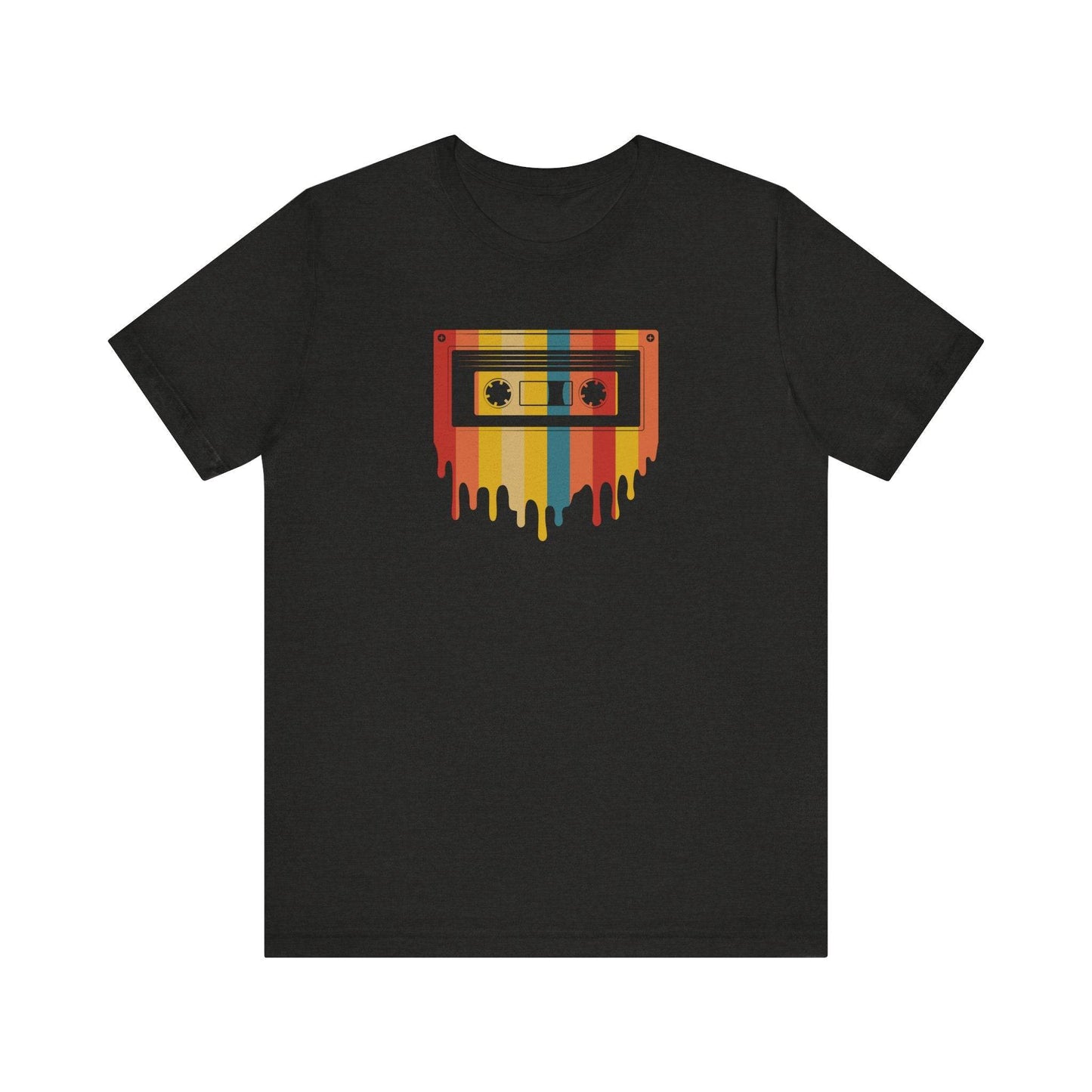 Retro Cassette Tape T-Shirt - Dripping Colors Design - Goateez Style