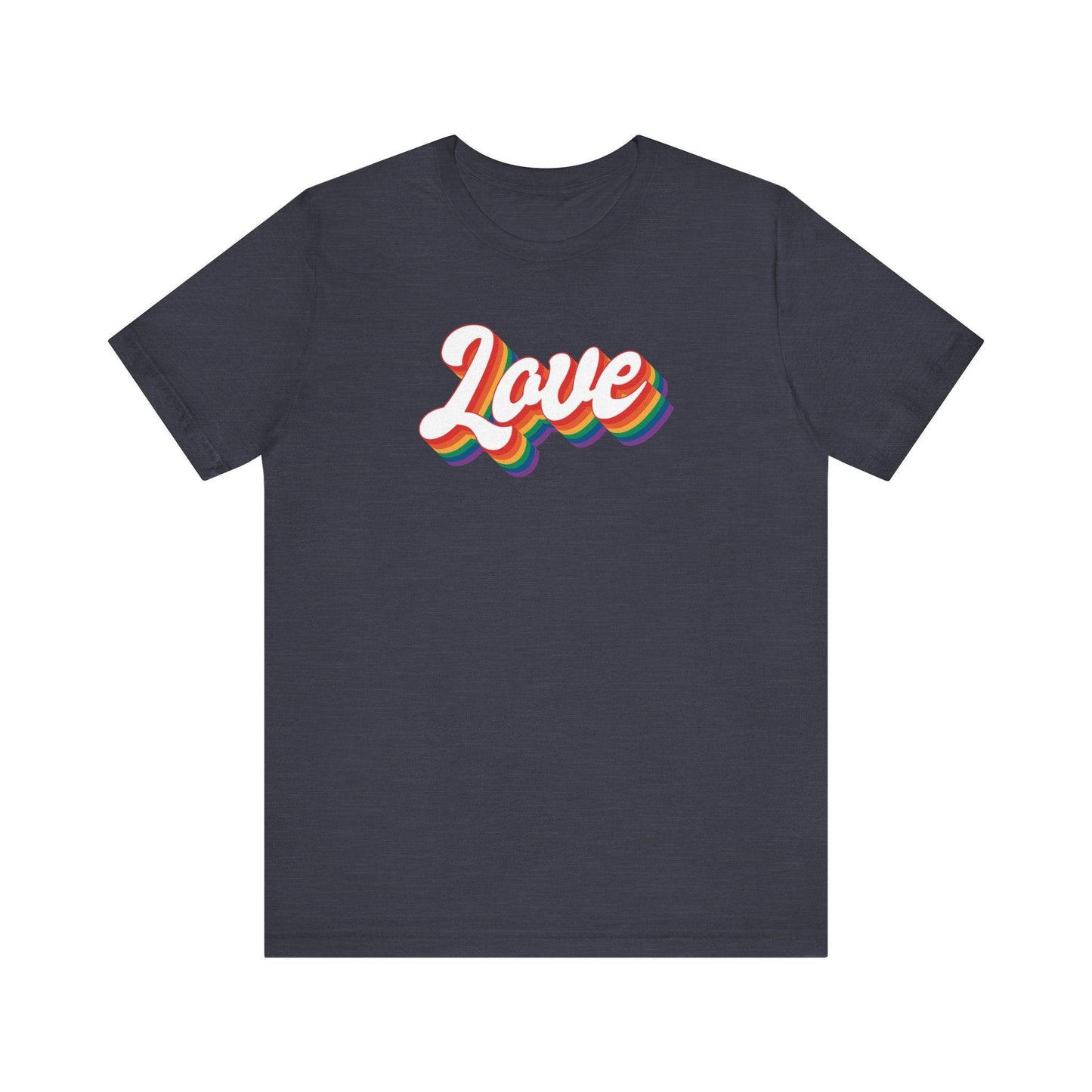 Retro Rainbow Love LGBTQ Pride T-Shirt - Goateez Style