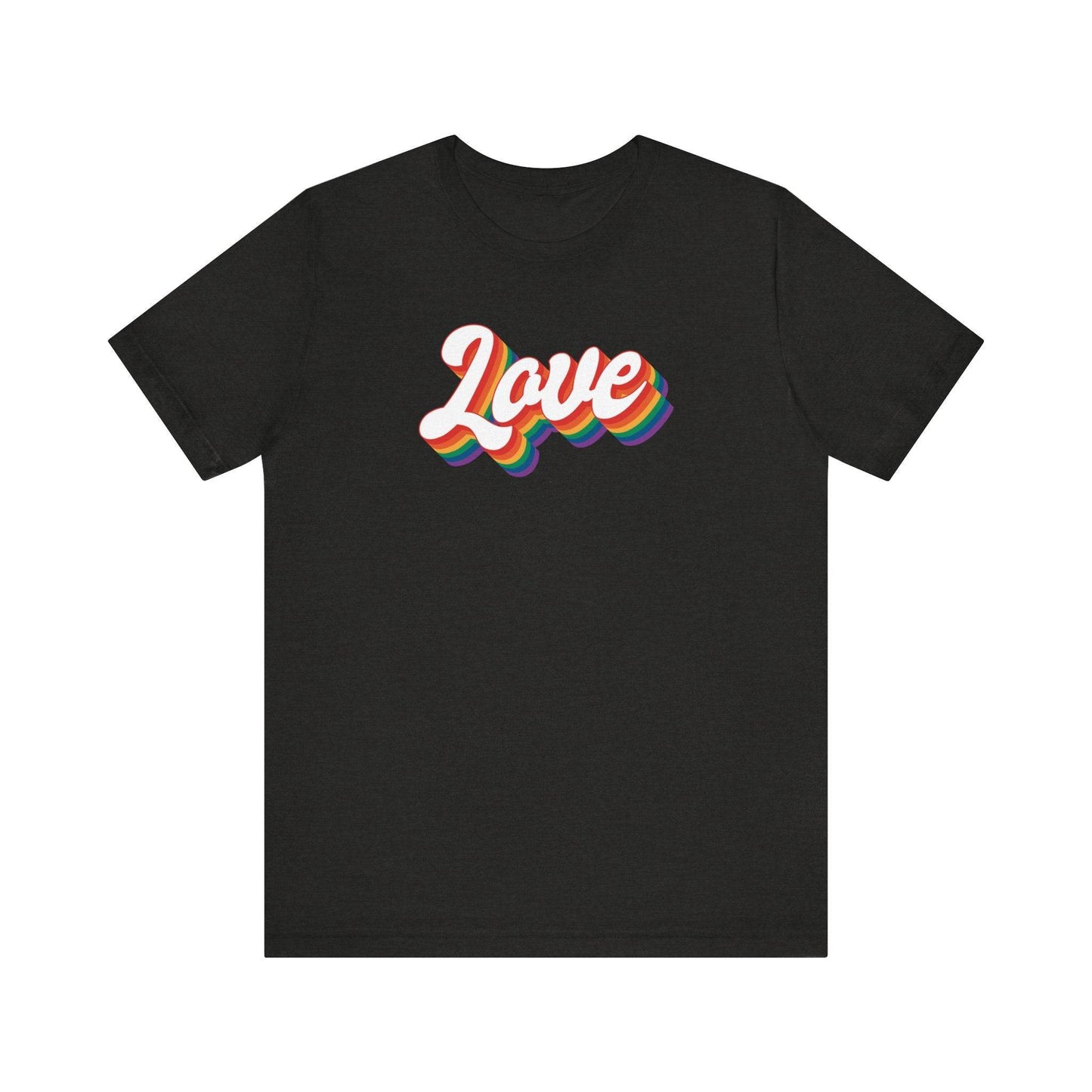 Retro Rainbow Love LGBTQ Pride T-Shirt - Goateez Style