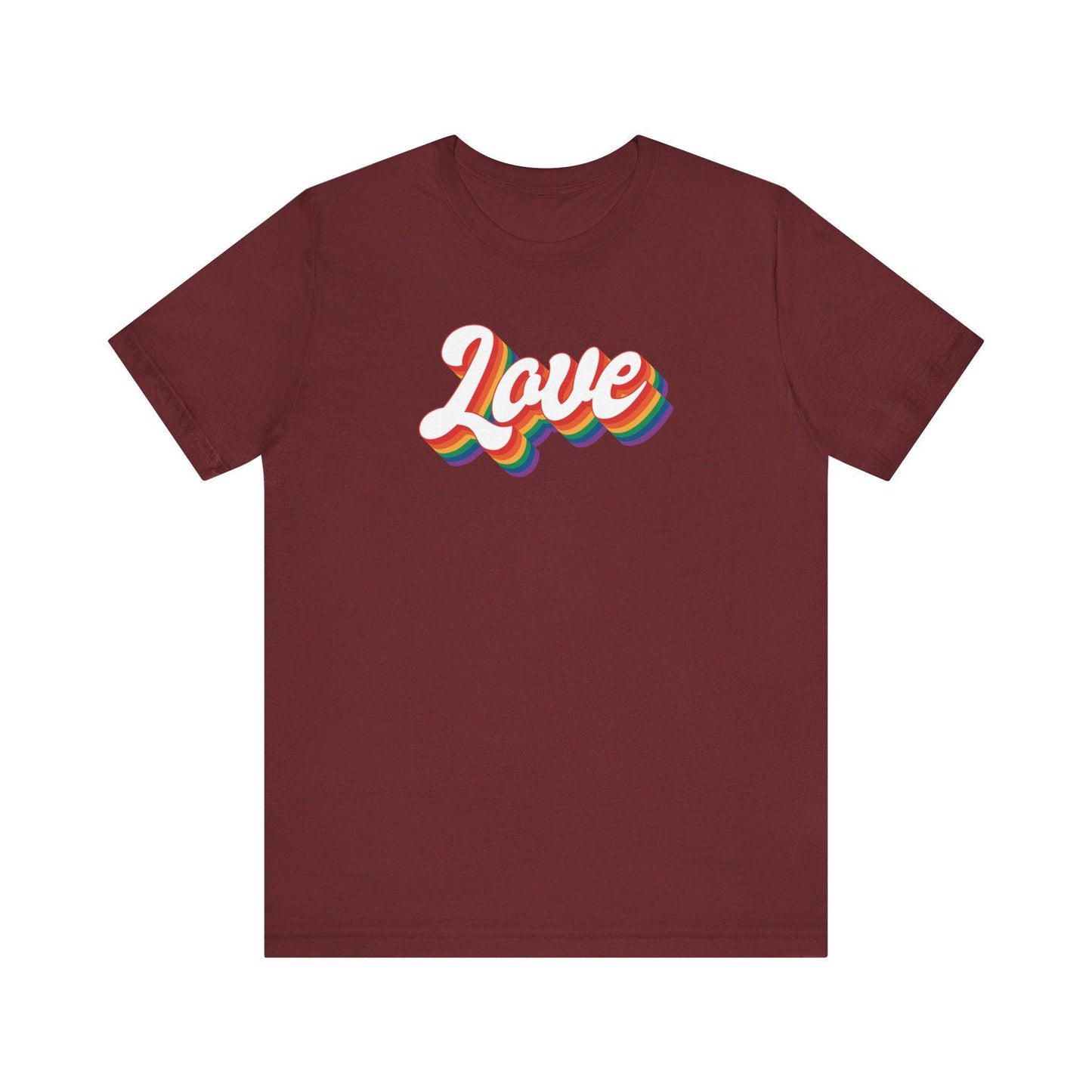 Retro Rainbow Love LGBTQ Pride T-Shirt - Goateez Style