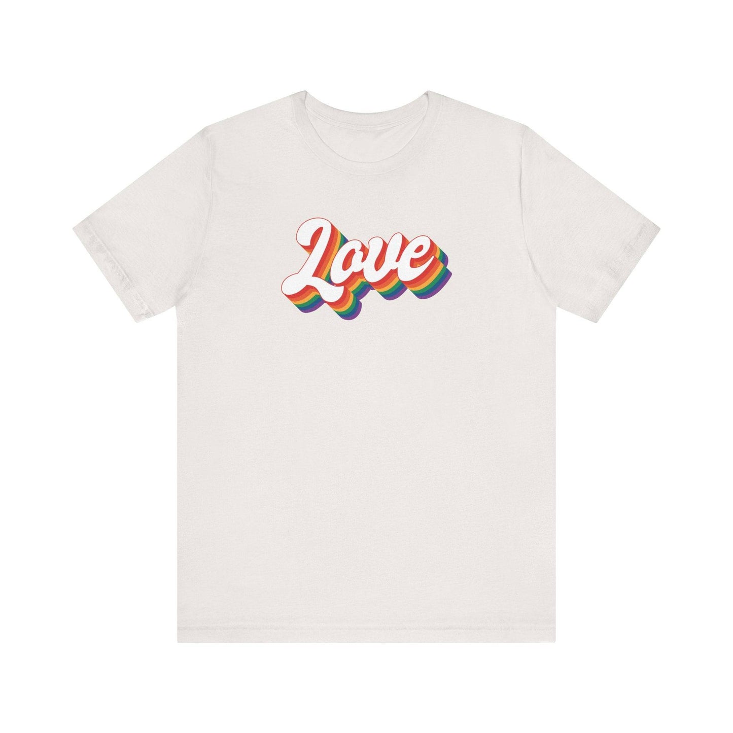 Retro Rainbow Love LGBTQ Pride T-Shirt - Goateez Style