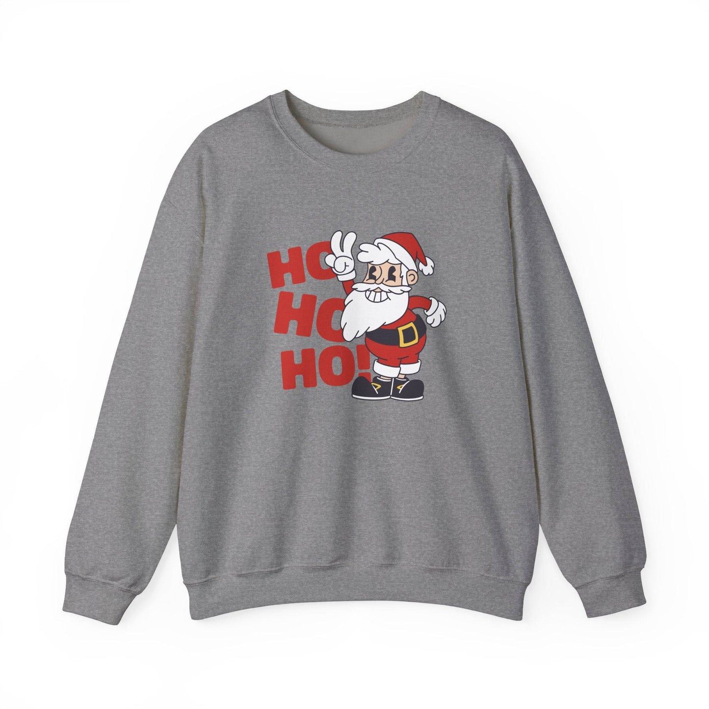 Retro Santa Ho Ho Ho Sweatshirt - Fun Christmas Graphic Sweatshirt - Goateez Style