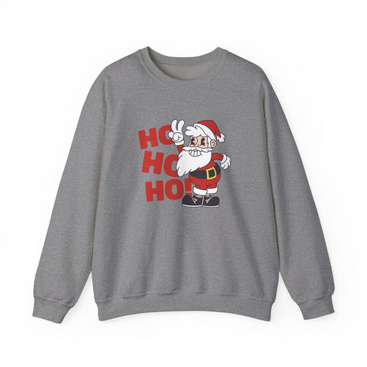 Retro Santa Ho Ho Ho Sweatshirt - Fun Christmas Graphic Sweatshirt - Goateez Style