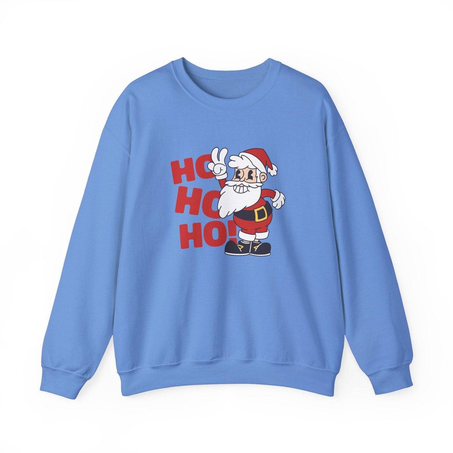 Retro Santa Ho Ho Ho Sweatshirt - Fun Christmas Graphic Sweatshirt - Goateez Style