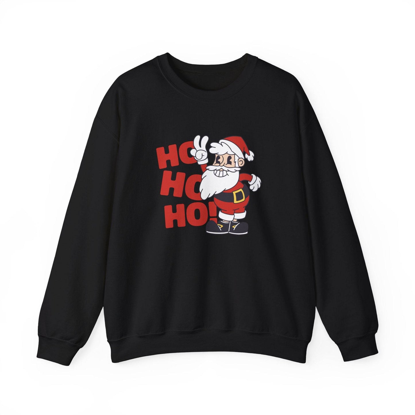 Retro Santa Ho Ho Ho Sweatshirt - Fun Christmas Graphic Sweatshirt - Goateez Style