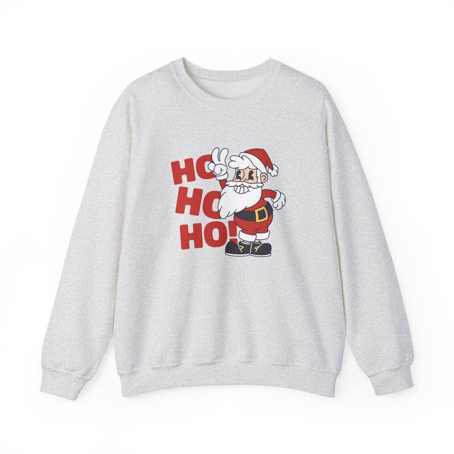 Retro Santa Ho Ho Ho Sweatshirt - Fun Christmas Graphic Sweatshirt - Goateez Style