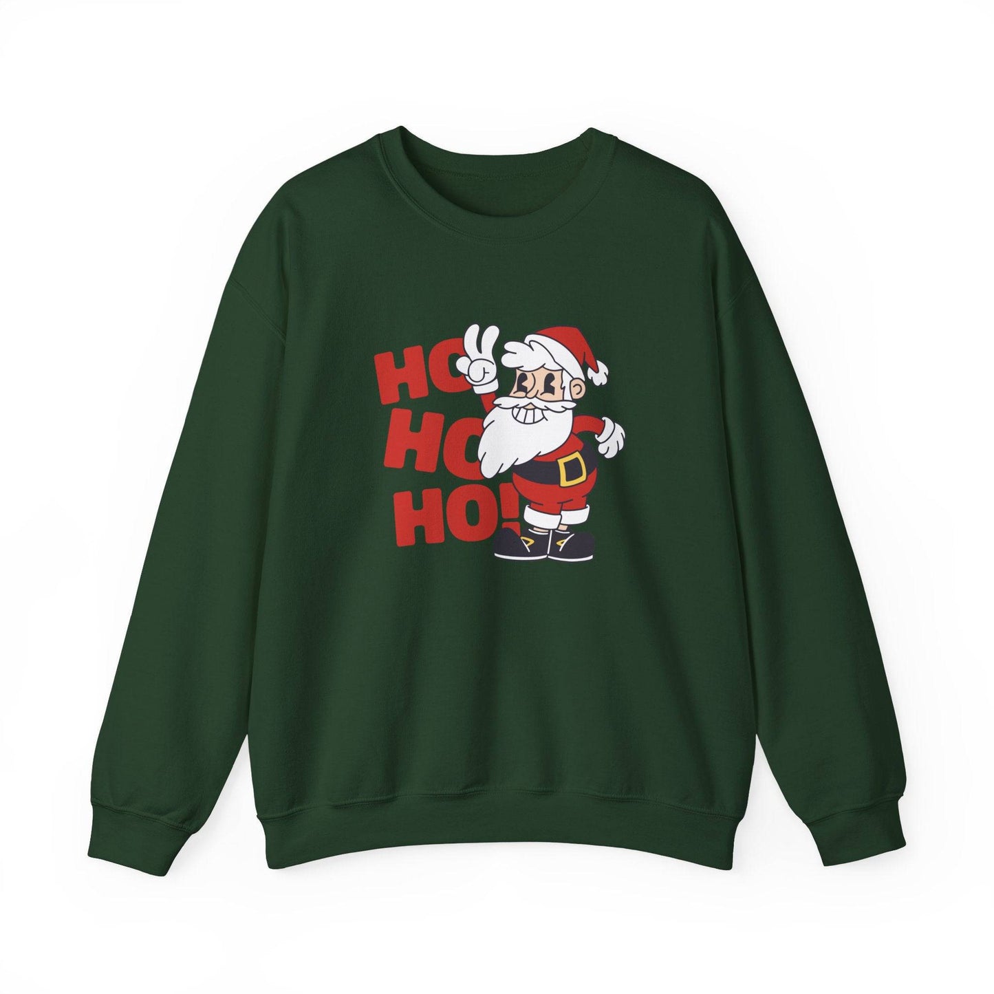 Retro Santa Ho Ho Ho Sweatshirt - Fun Christmas Graphic Sweatshirt - Goateez Style
