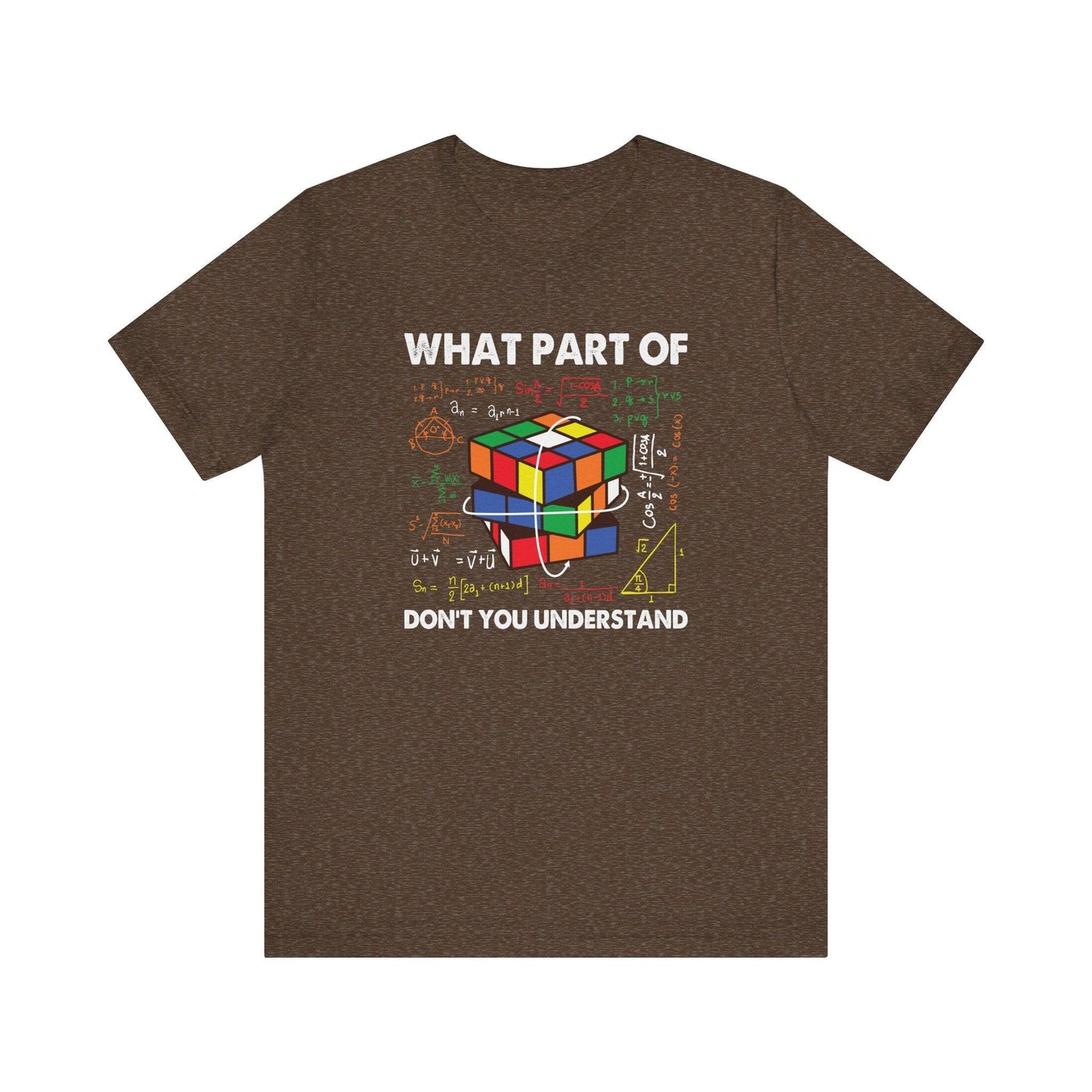 Rubik's Cube Math T-Shirt - What Part of Don't You Understand Funny Tee - Goateez Style