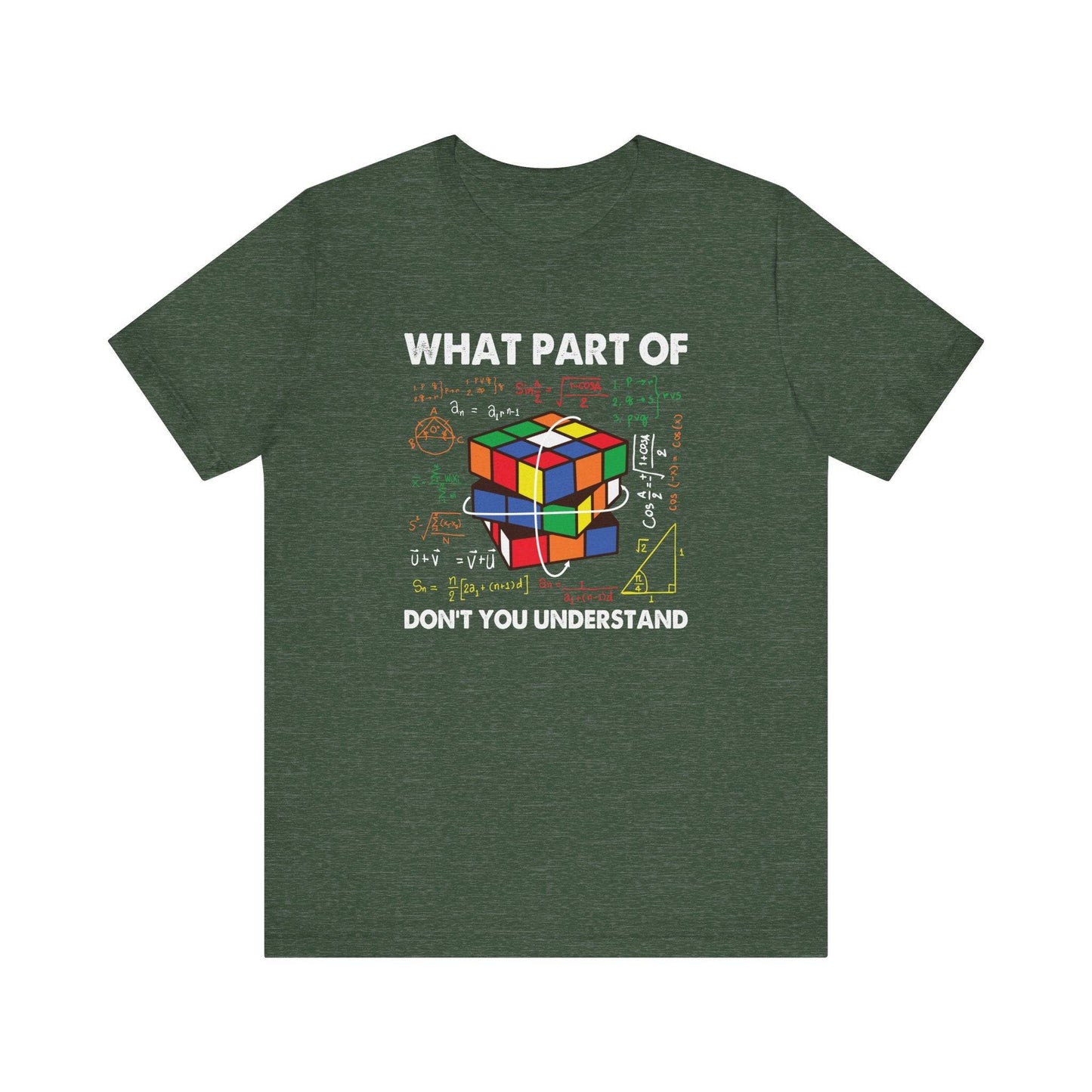 Rubik's Cube Math T-Shirt - What Part of Don't You Understand Funny Tee - Goateez Style