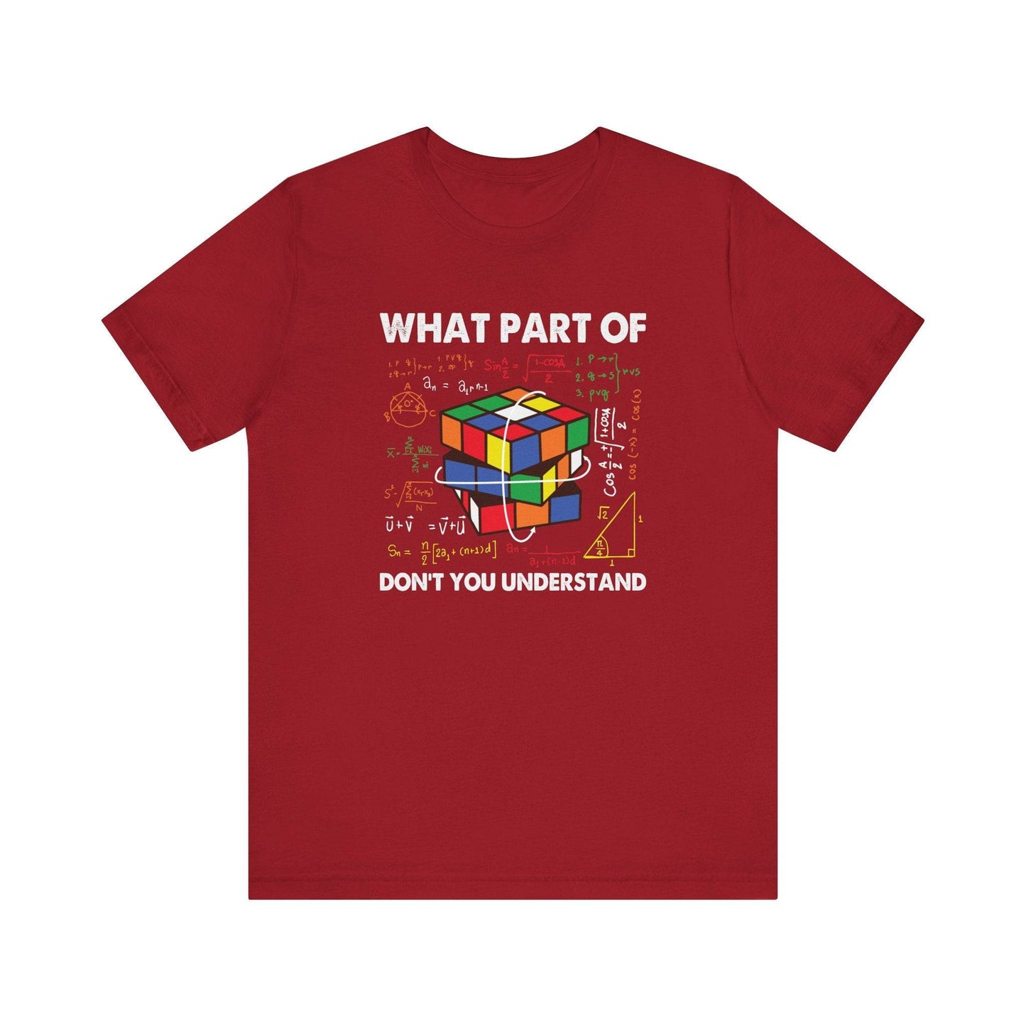 Rubik's Cube Math T-Shirt - What Part of Don't You Understand Funny Tee - Goateez Style