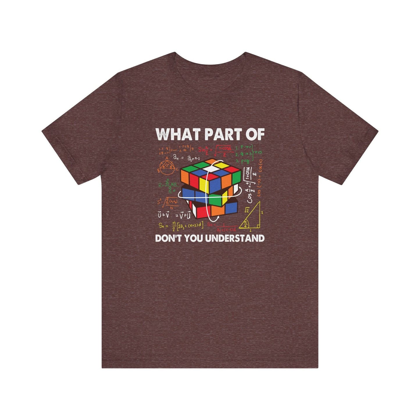 Rubik's Cube Math T-Shirt - What Part of Don't You Understand Funny Tee - Goateez Style