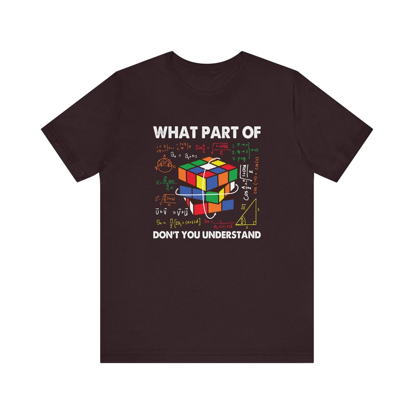 Rubik's Cube Math T-Shirt - What Part of Don't You Understand Funny Tee - Goateez Style