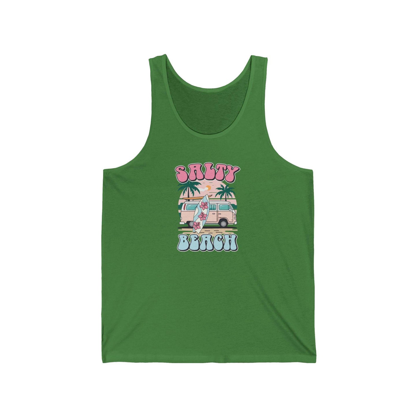 Salty Beach Tank Top - Retro Surf Van Design - Goateez Style