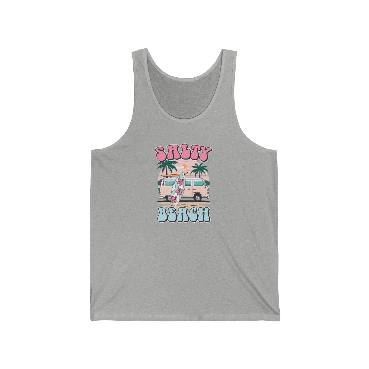 Salty Beach Tank Top - Retro Surf Van Design - Goateez Style