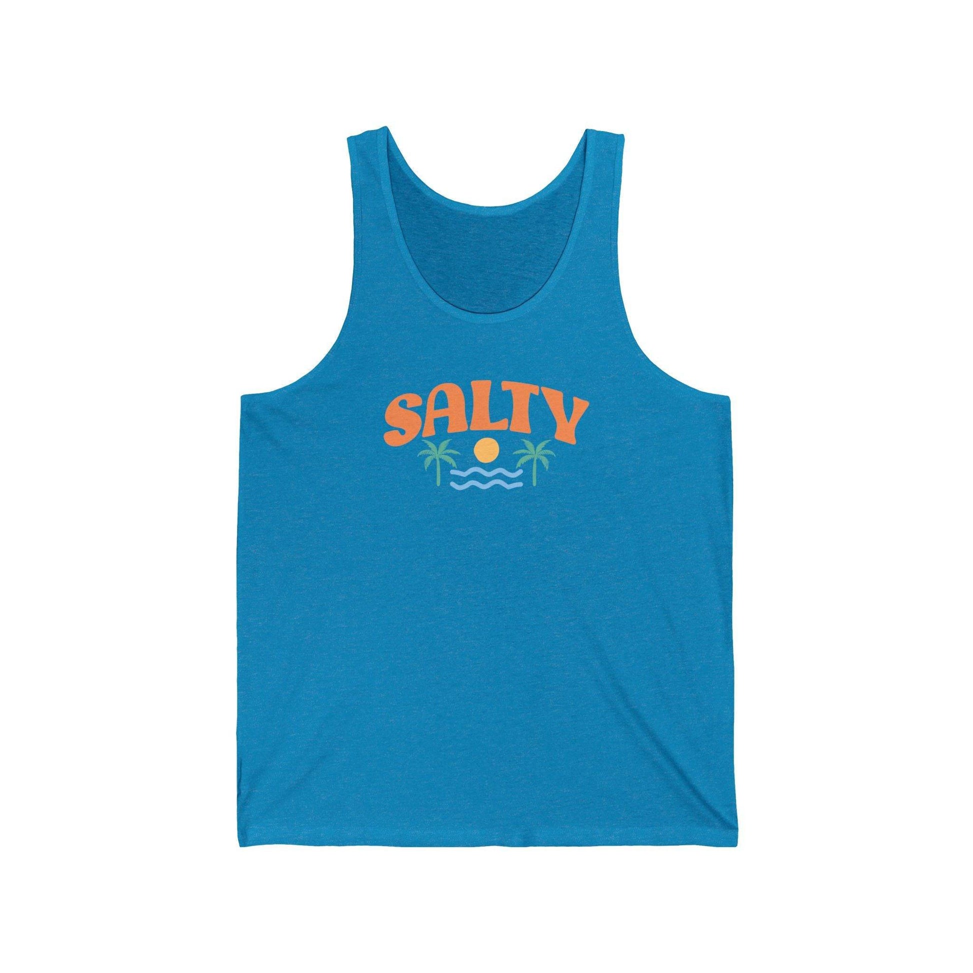 Salty Tank Top - Minimalist Beach Design - Goateez Style