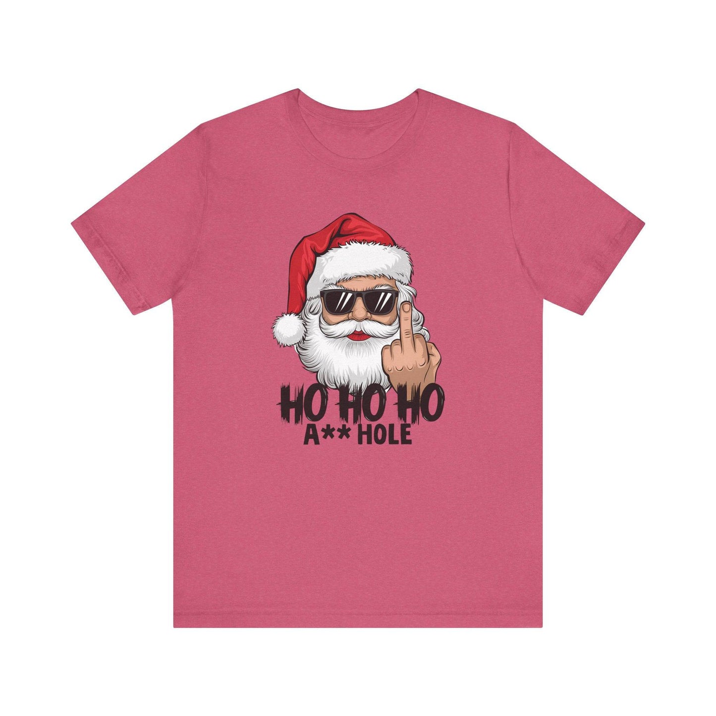 Santa Flipping the Bird Christmas T-Shirt - Funny Holiday Graphic Tee - Goateez Style