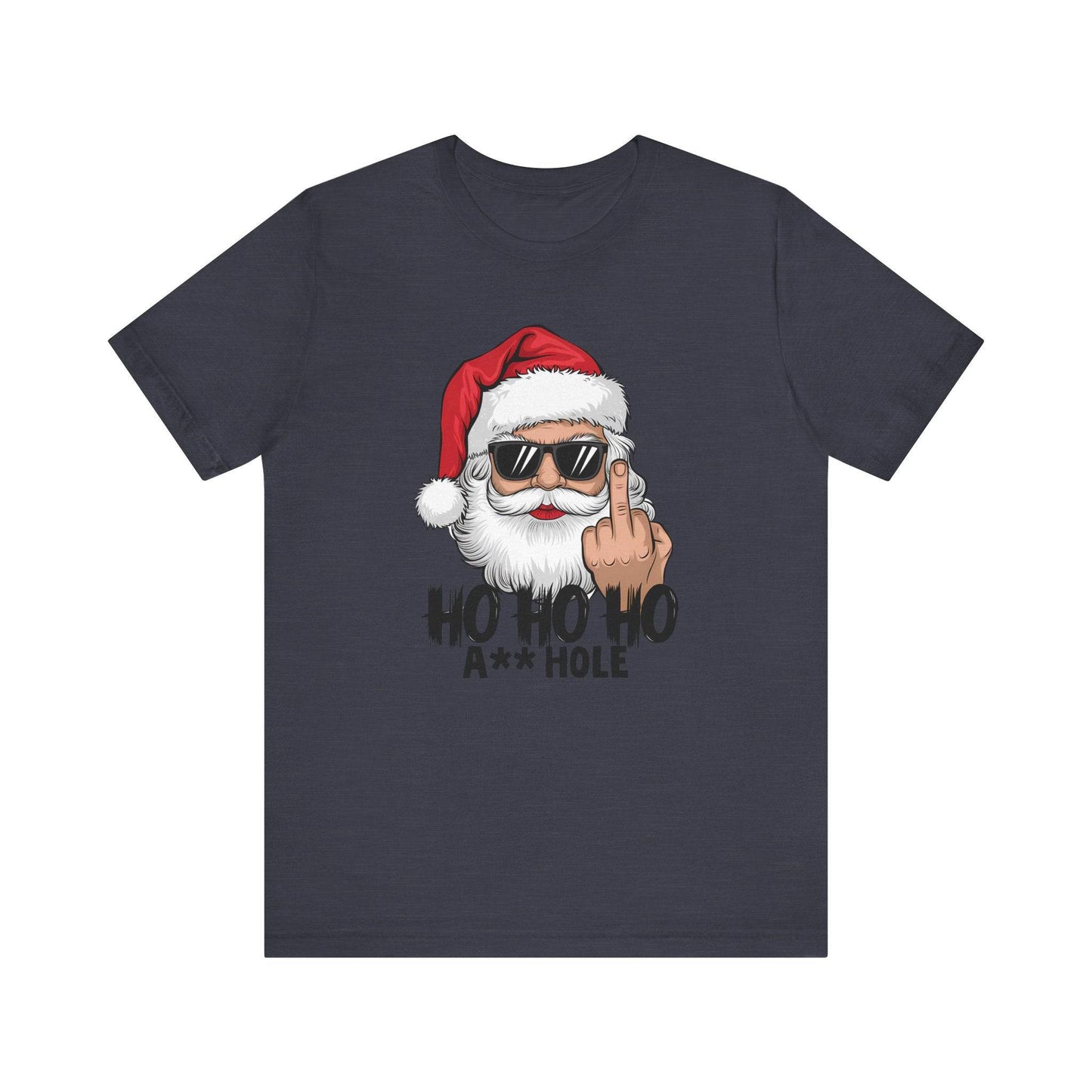 Santa Flipping the Bird Christmas T-Shirt - Funny Holiday Graphic Tee - Goateez Style