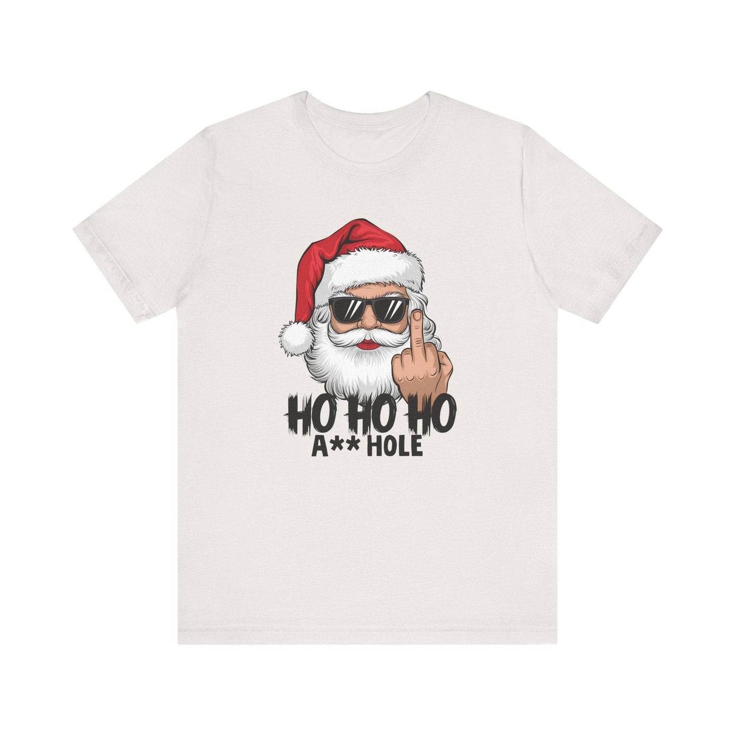 Santa Flipping the Bird Christmas T-Shirt - Funny Holiday Graphic Tee - Goateez Style