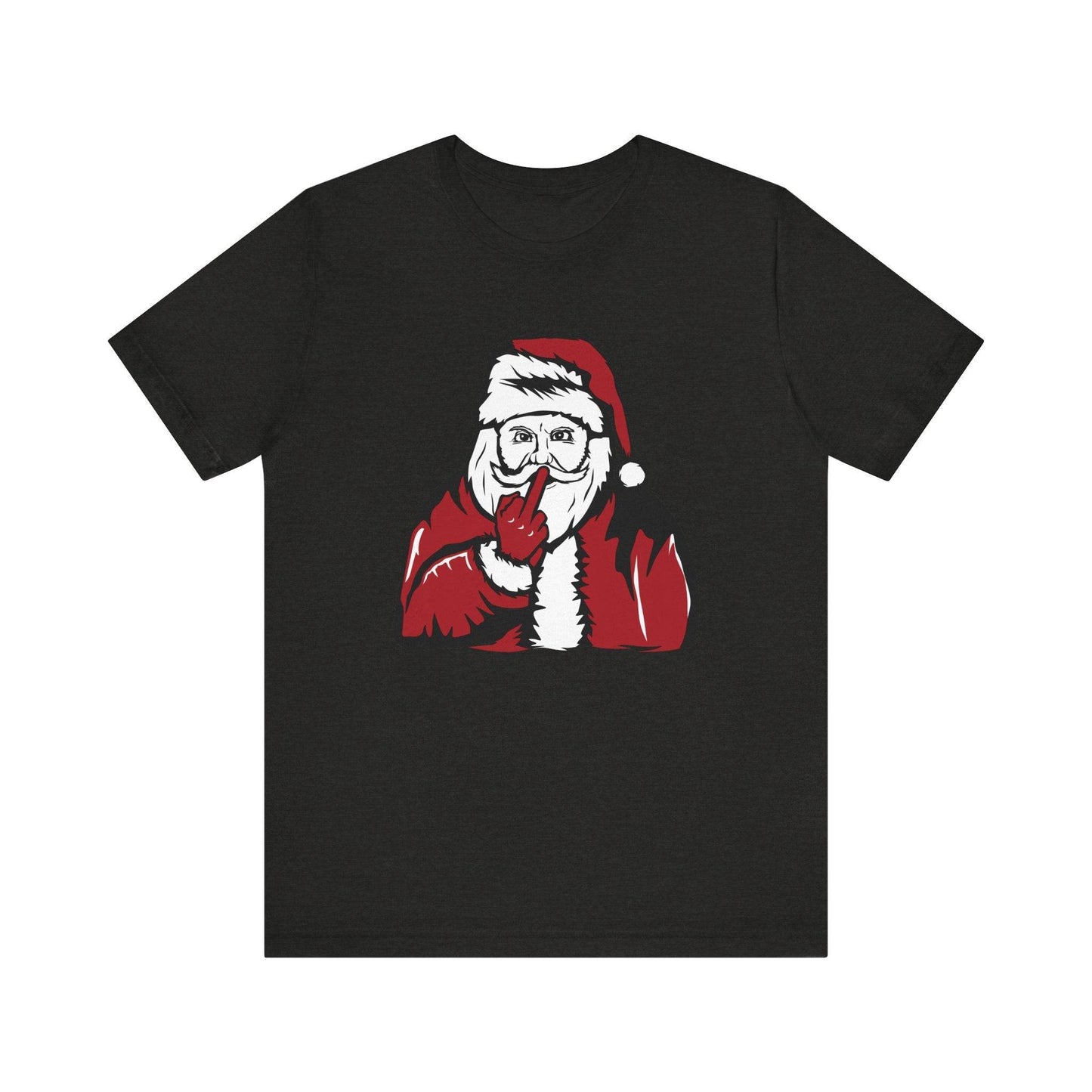 Santa Flipping the Bird Funny Christmas T-Shirt Holiday Humor - Goateez Style