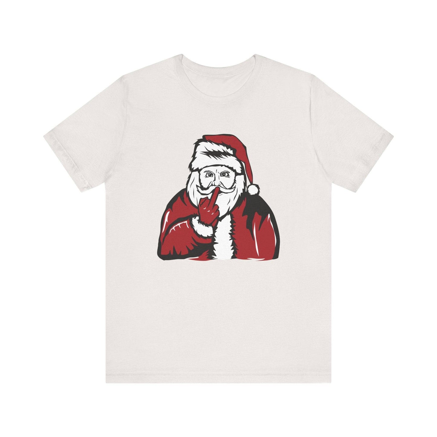 Santa Flipping the Bird Funny Christmas T-Shirt Holiday Humor - Goateez Style