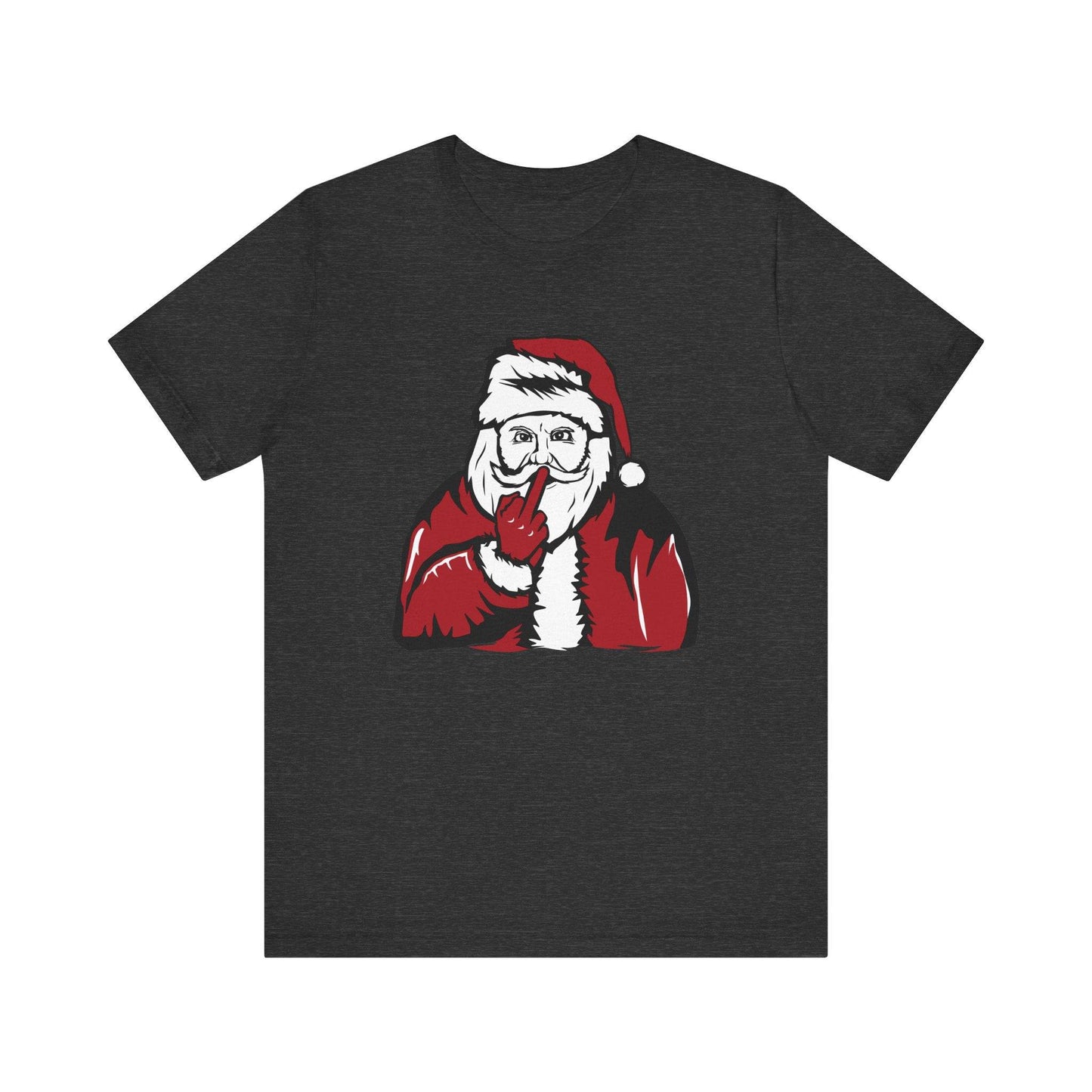 Santa Flipping the Bird Funny Christmas T-Shirt Holiday Humor - Goateez Style