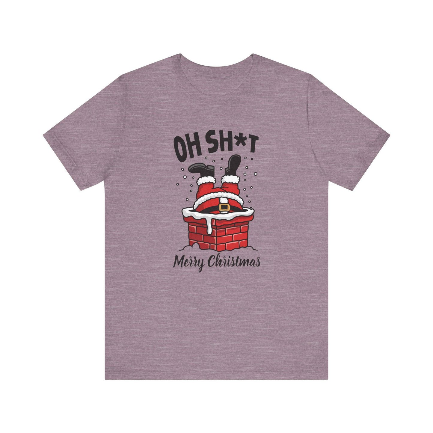 Santa Stuck in Chimney Christmas T-Shirt - Funny Holiday Graphic Tee - Goateez Style