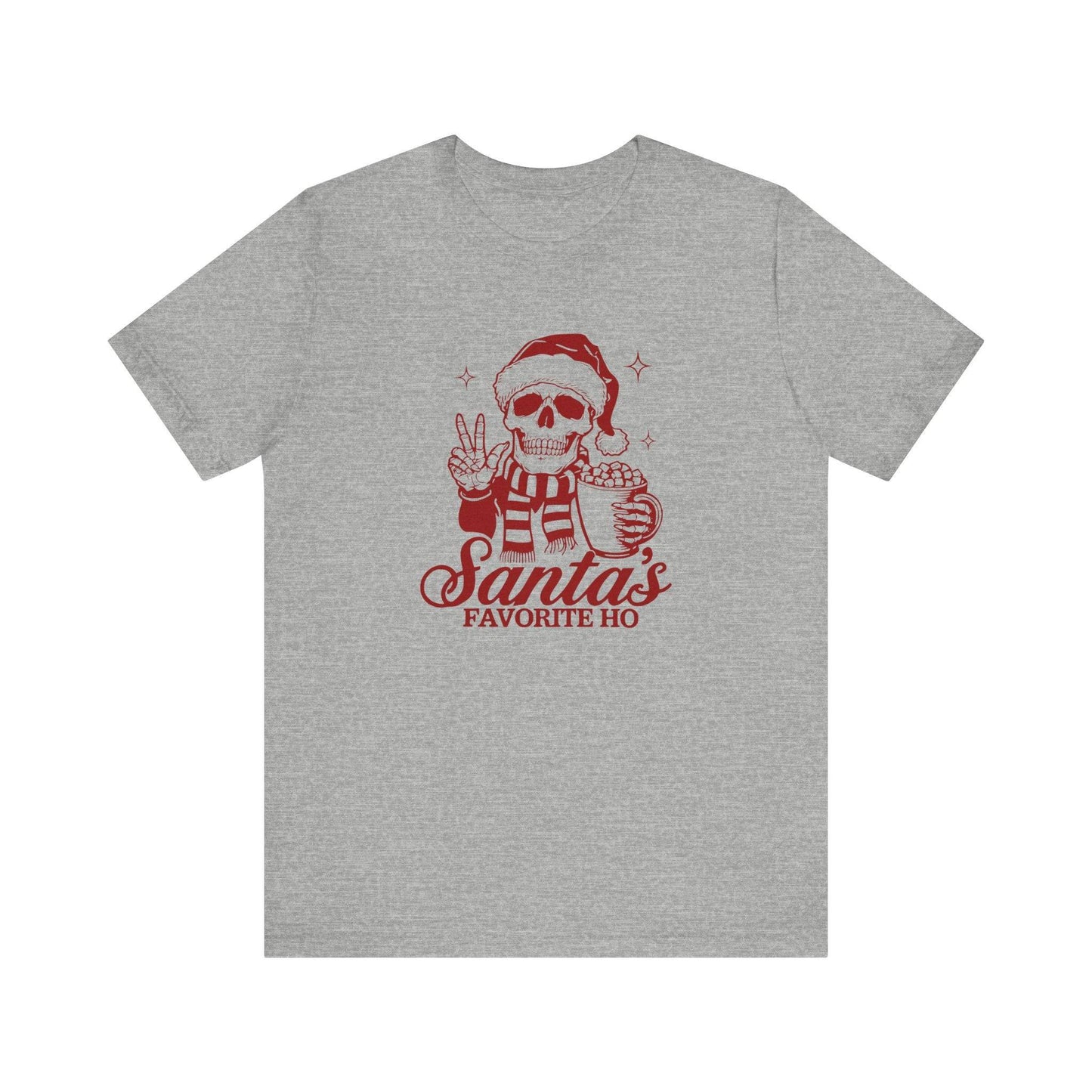 Santa's Favorite Ho Skull Christmas T-Shirt - Edgy Holiday Humor - Goateez Style