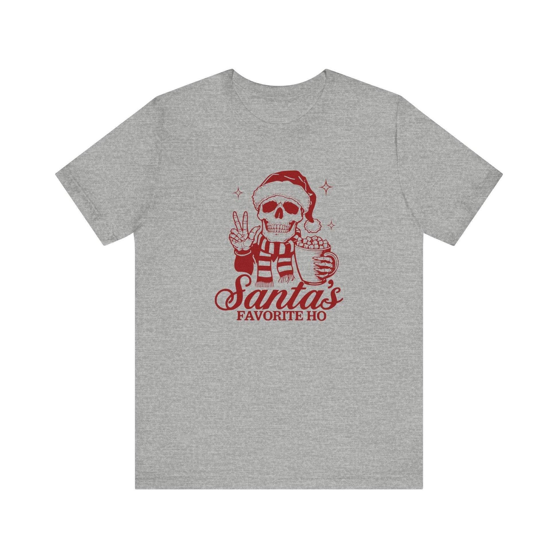 Santa's Favorite Ho Skull Christmas T-Shirt - Edgy Holiday Humor - Goateez Style