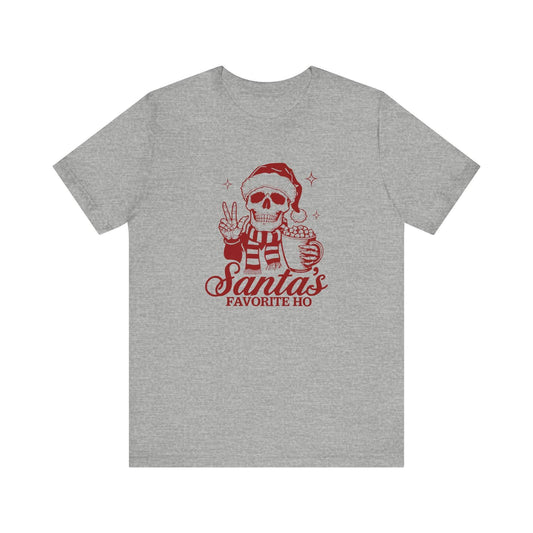 Santa's Favorite Ho Skull Christmas T-Shirt - Edgy Holiday Humor - Goateez Style