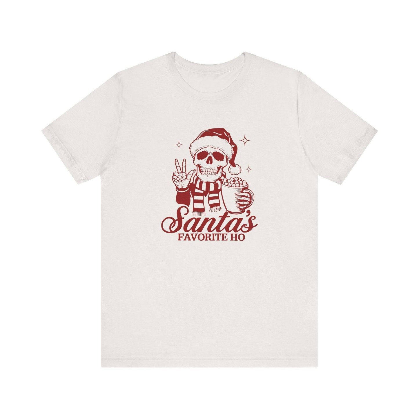 Santa's Favorite Ho Skull Christmas T-Shirt - Edgy Holiday Humor - Goateez Style