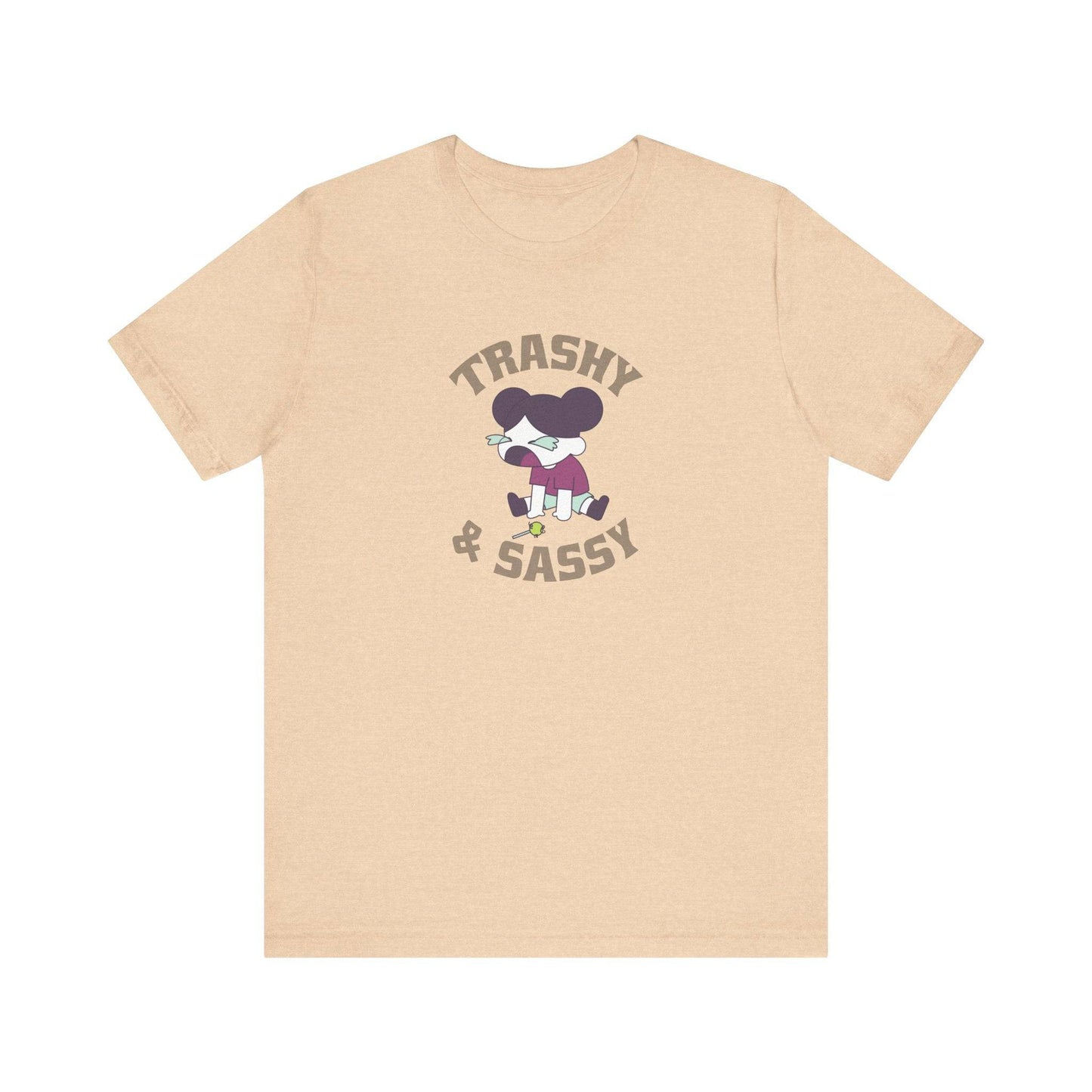 Sassy Trashy Crying Cartoon Girl T-Shirt - Funny Sarcastic Design - Goateez Style