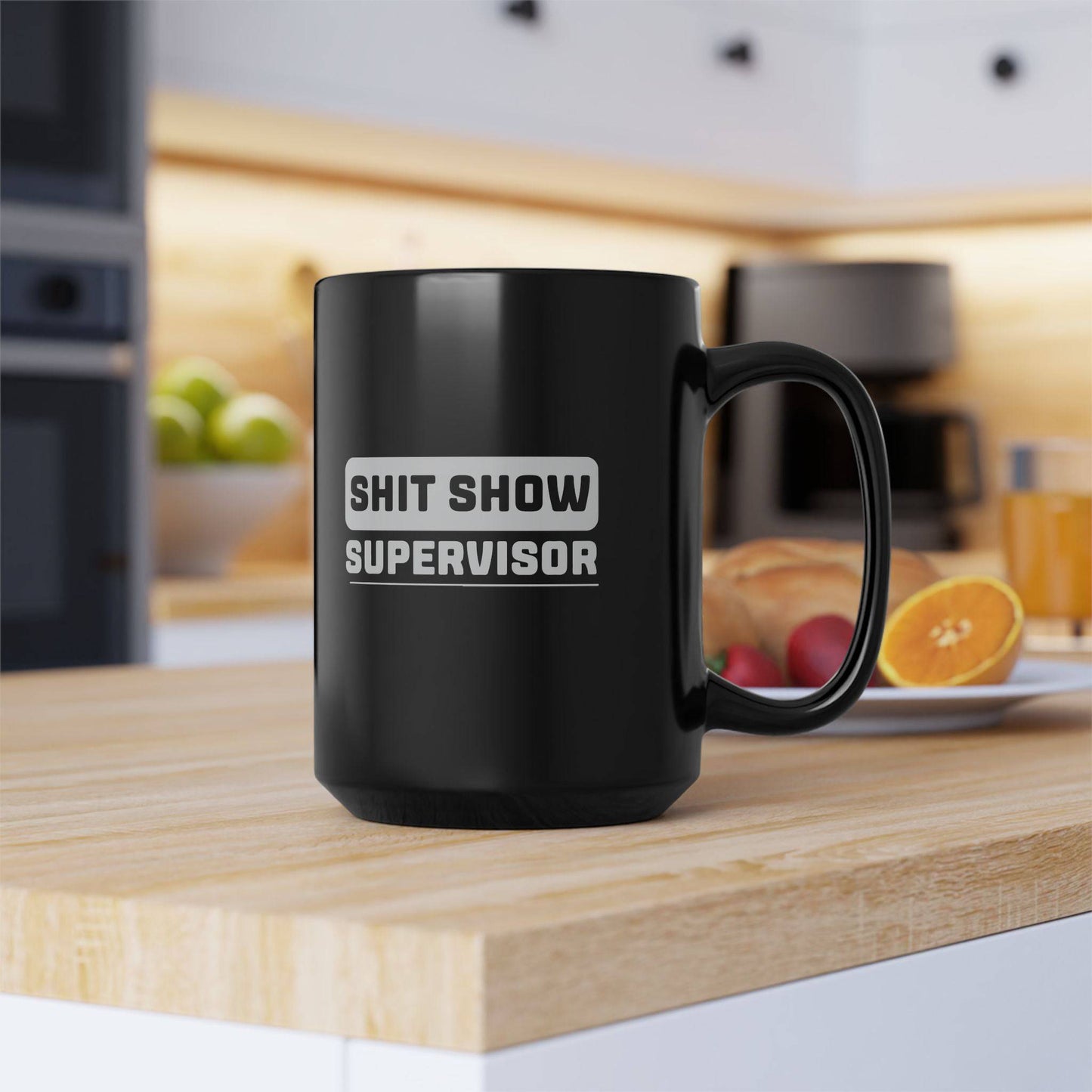 Shit Show Supervisor Mug - Funny 15oz Ceramic Coffee Cup for Work and Home - Goateez Style