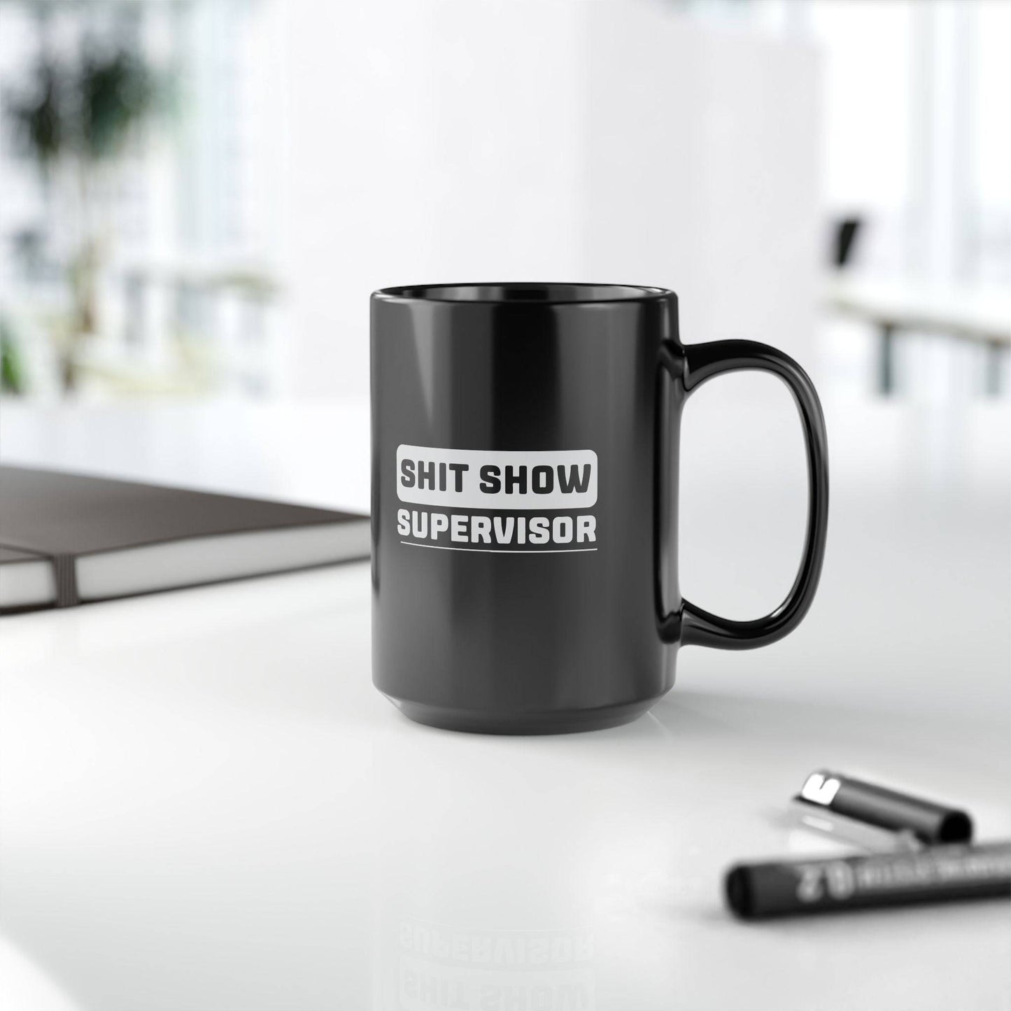 Shit Show Supervisor Mug - Funny 15oz Ceramic Coffee Cup for Work and Home - Goateez Style