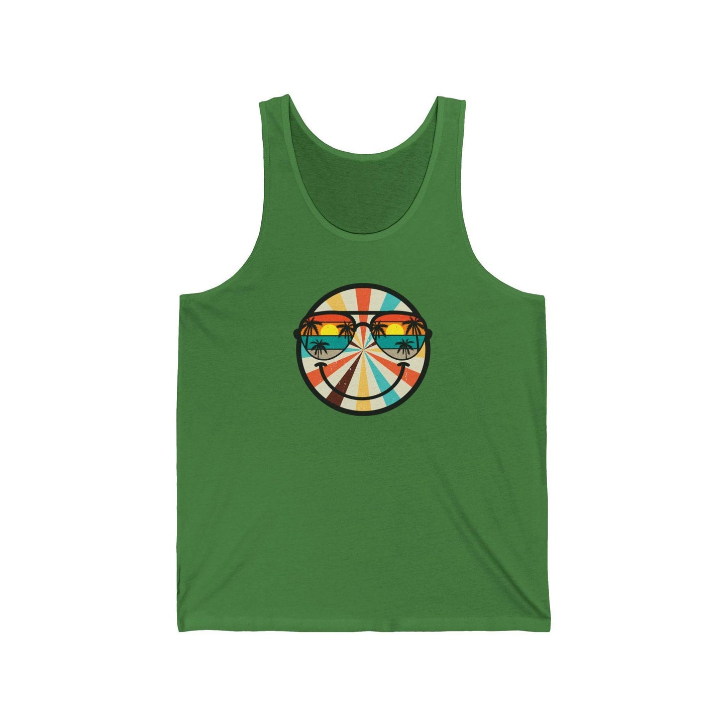 Smiley Sunset Tank Top - Retro Summer Vibes - Goateez Style