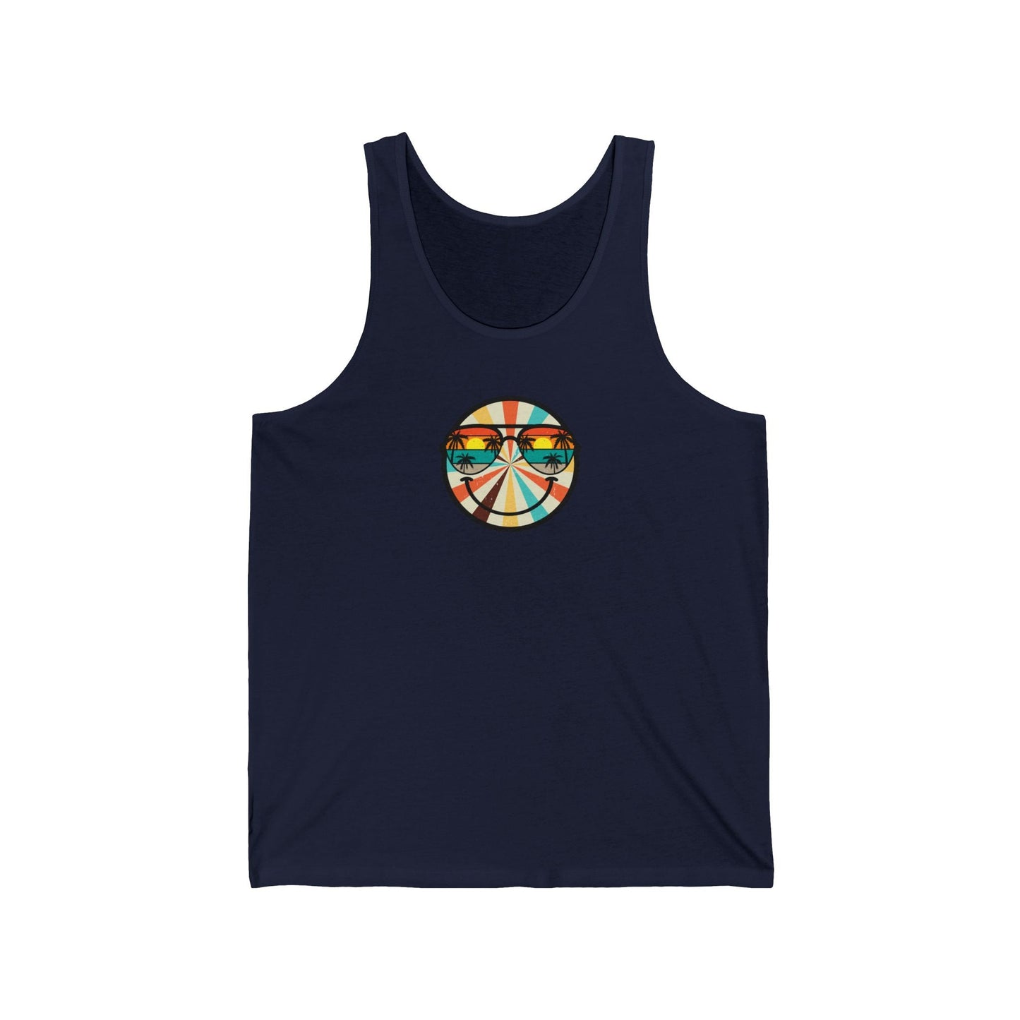 Smiley Sunset Tank Top - Retro Summer Vibes - Goateez Style