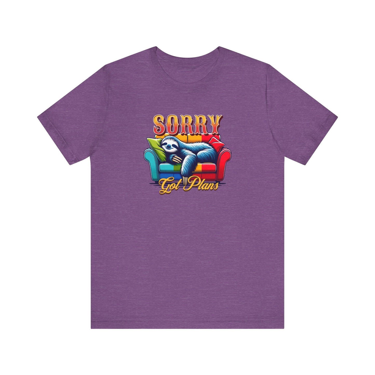 Sorry Got Plans Sloth T-Shirt | Funny Lazy Sloth Tee - Goateez Style