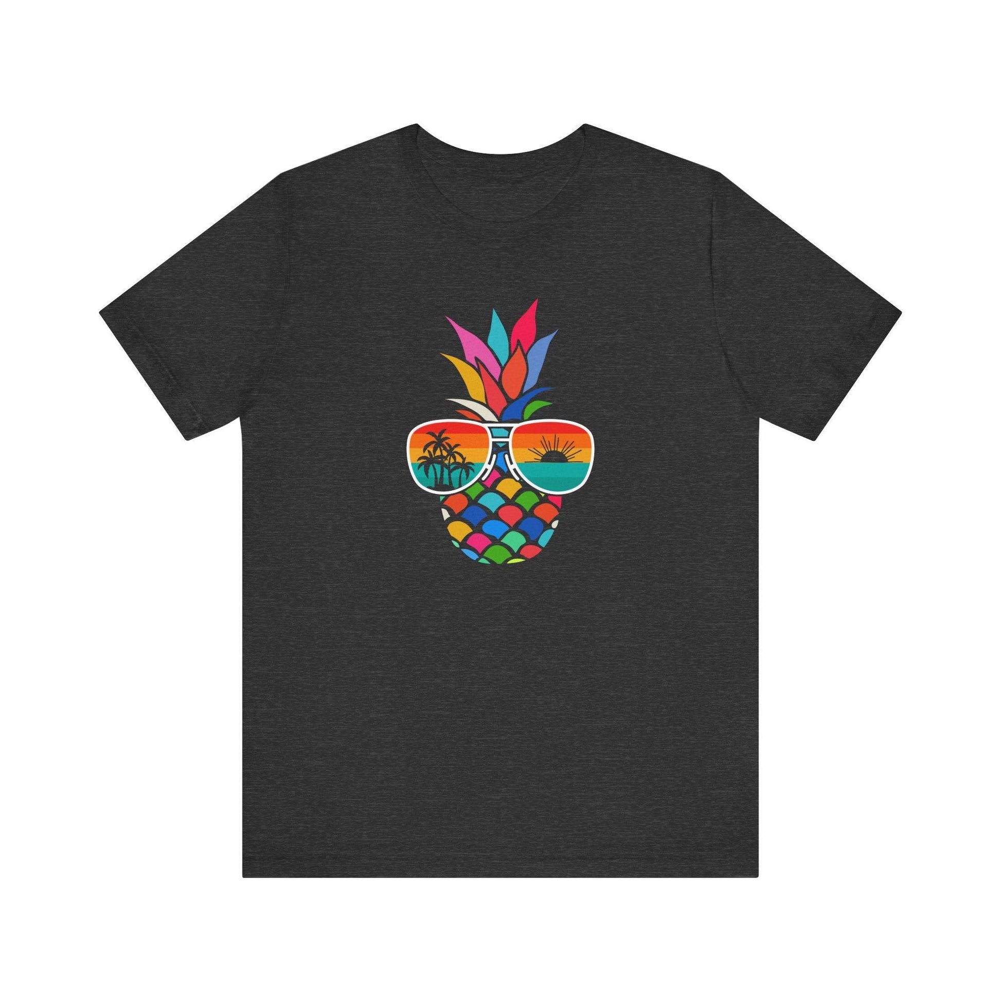 Summer Vibes Pineapple T-Shirt - Colorful Tropical Design - Goateez Style