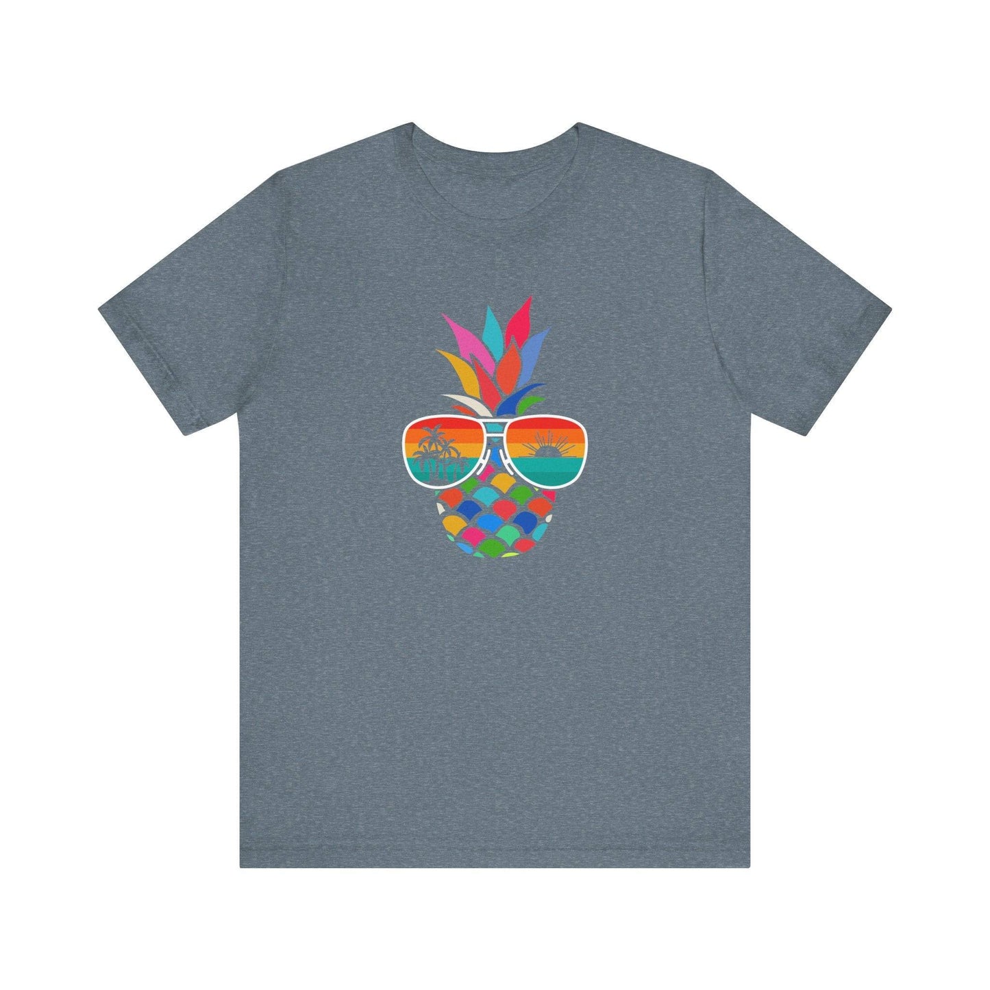 Summer Vibes Pineapple T-Shirt - Colorful Tropical Design - Goateez Style