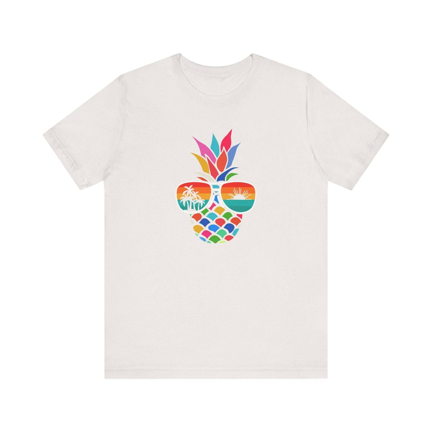 Summer Vibes Pineapple T-Shirt - Colorful Tropical Design - Goateez Style