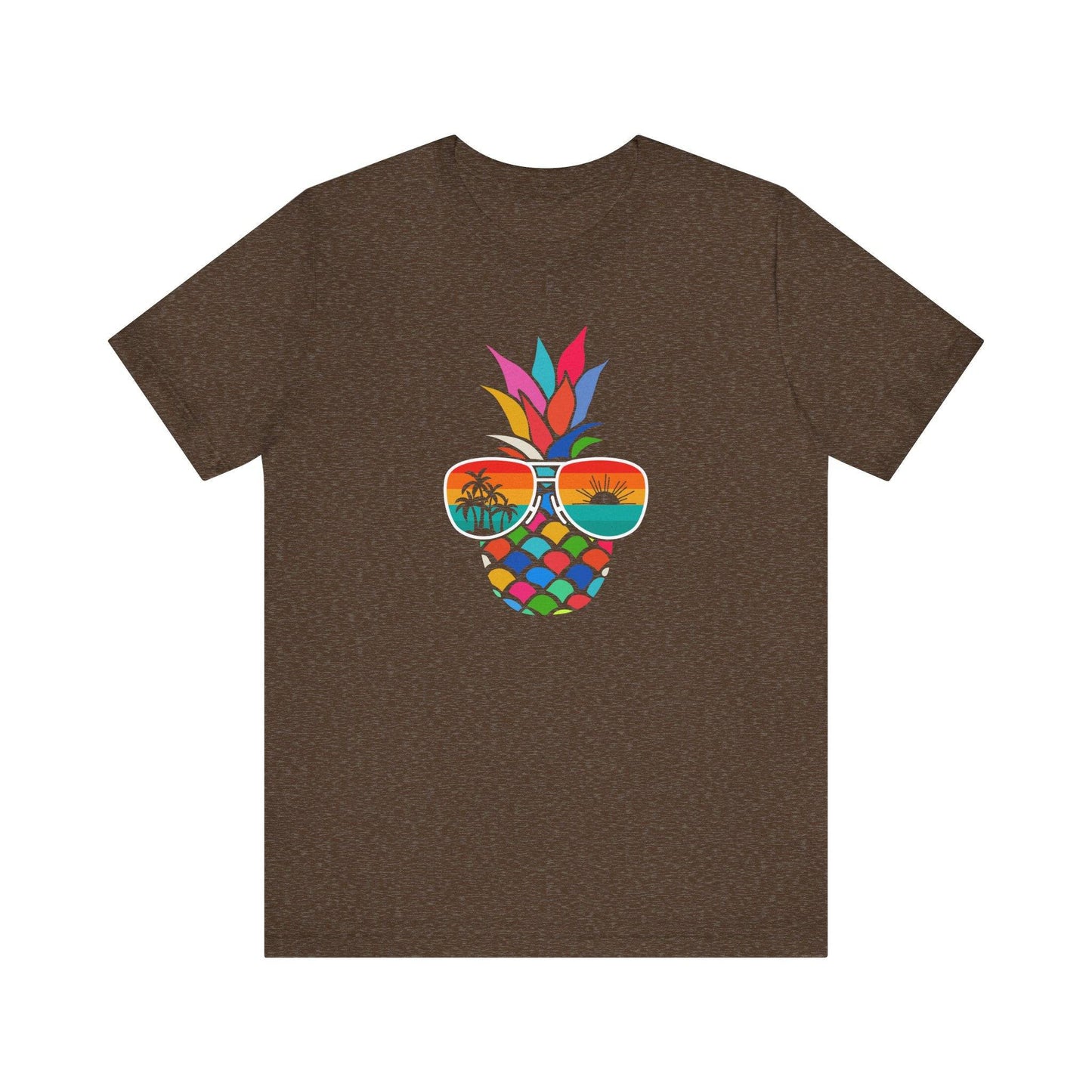 Summer Vibes Pineapple T-Shirt - Colorful Tropical Design - Goateez Style