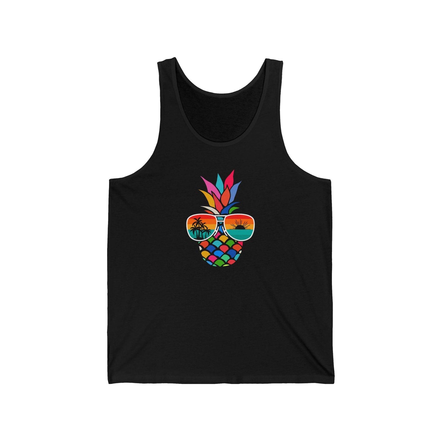 Summer Vibes Pineapple Tank Top - Tropical Beach Design - Goateez Style