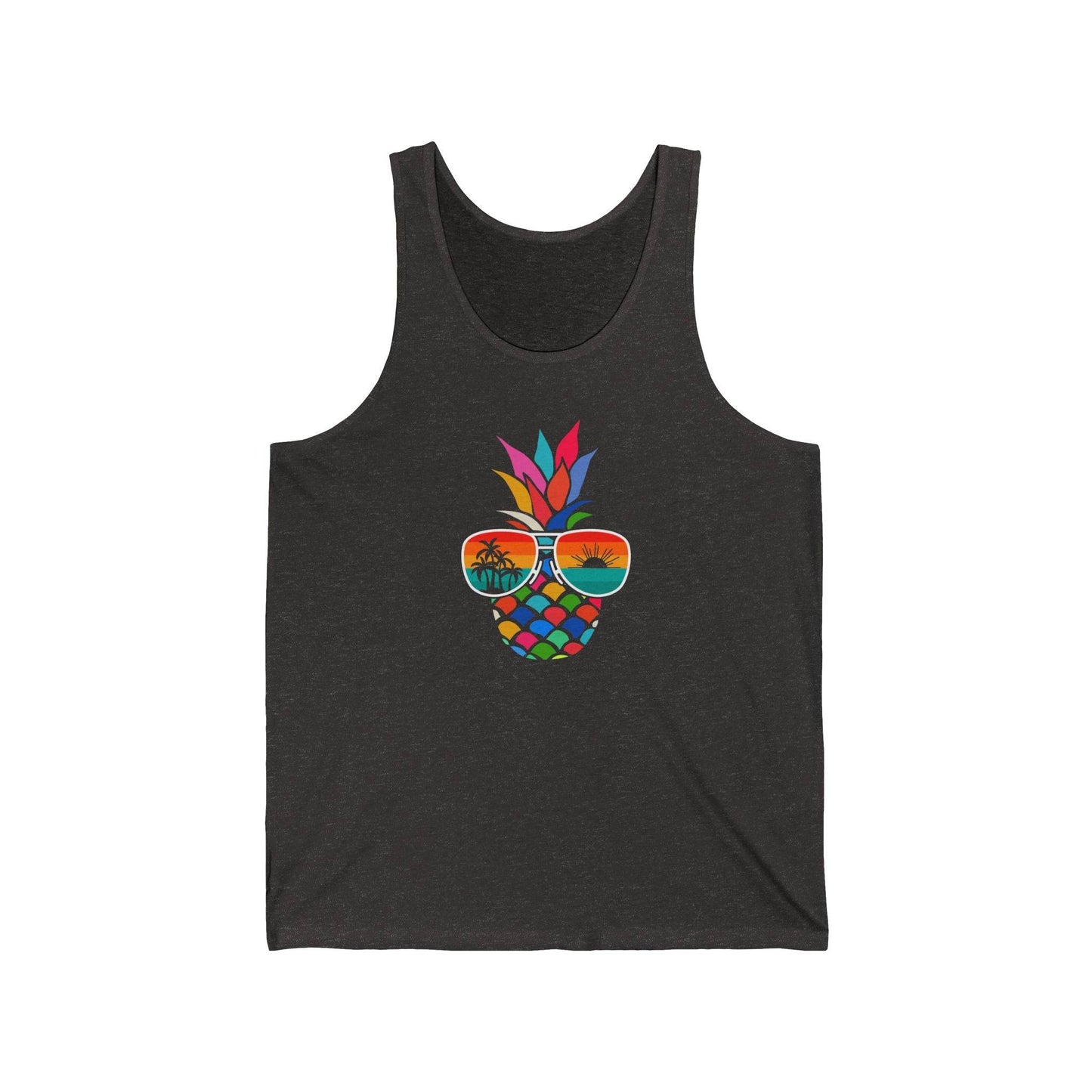 Summer Vibes Pineapple Tank Top - Tropical Beach Design - Goateez Style