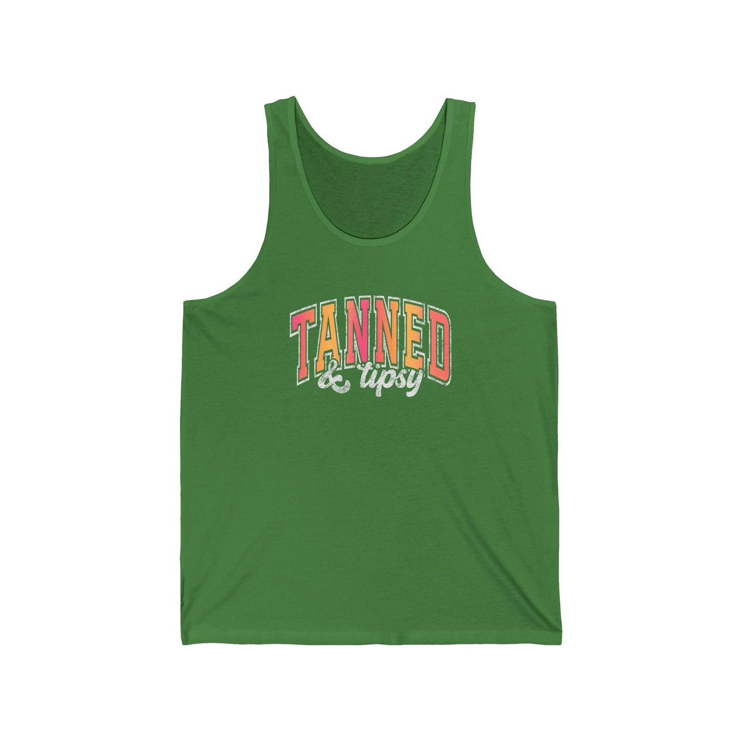 Tanned & Tipsy Tank Top - Fun Summer Vacation Design - Goateez Style