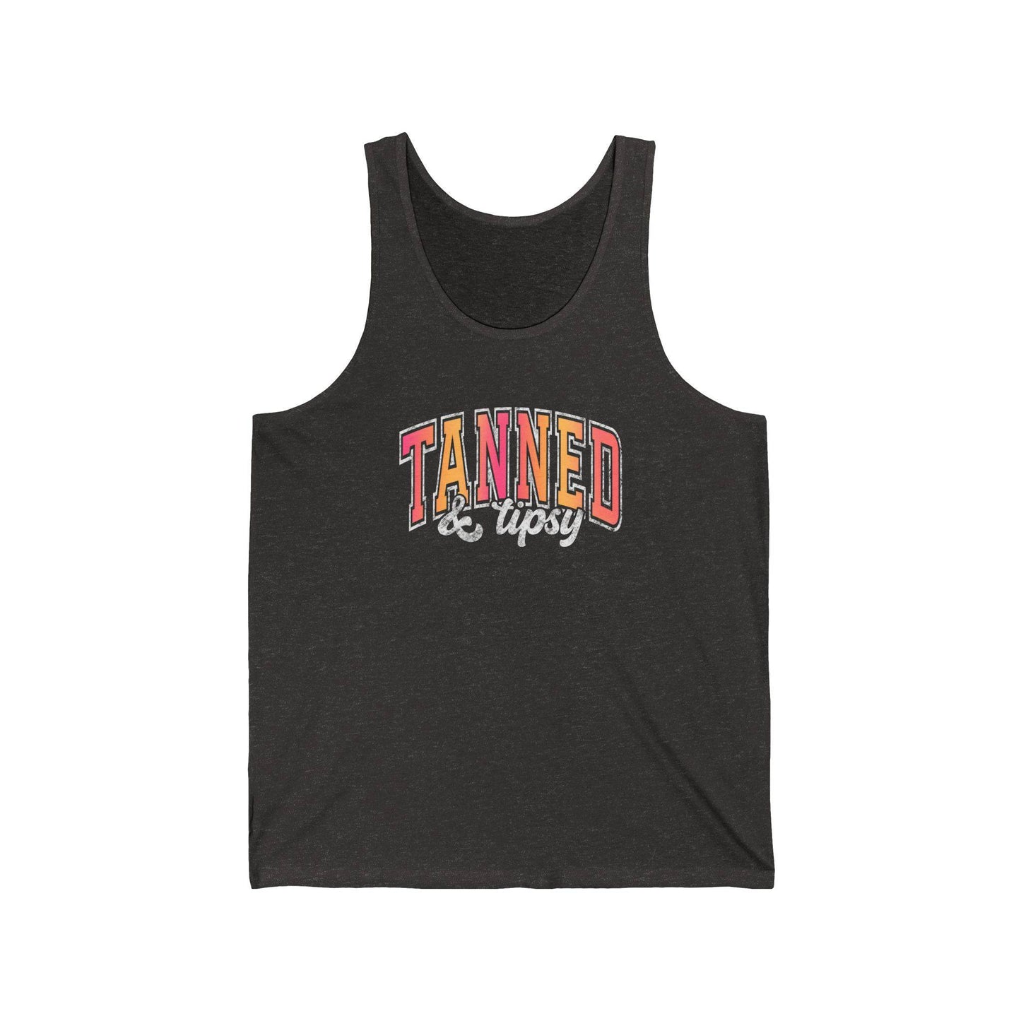 Tanned & Tipsy Tank Top - Fun Summer Vacation Design - Goateez Style