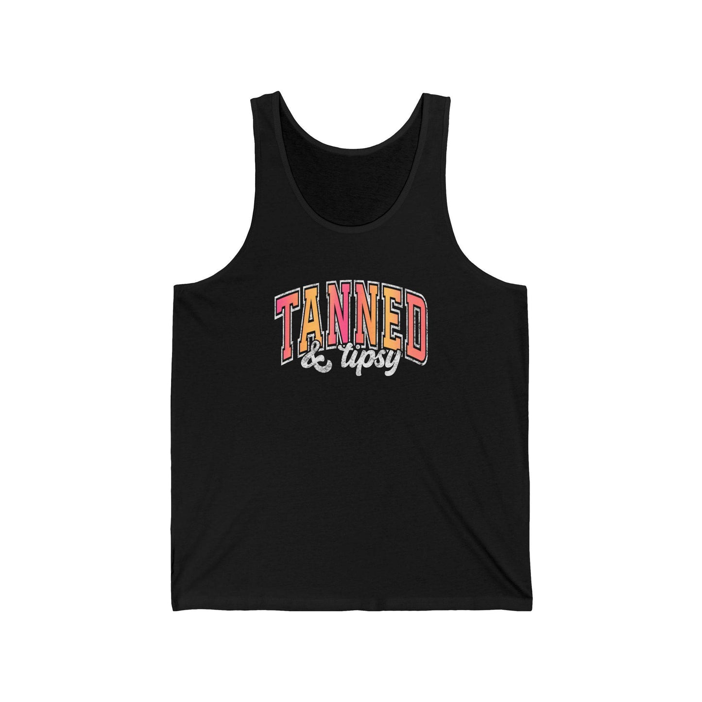 Tanned & Tipsy Tank Top - Fun Summer Vacation Design - Goateez Style